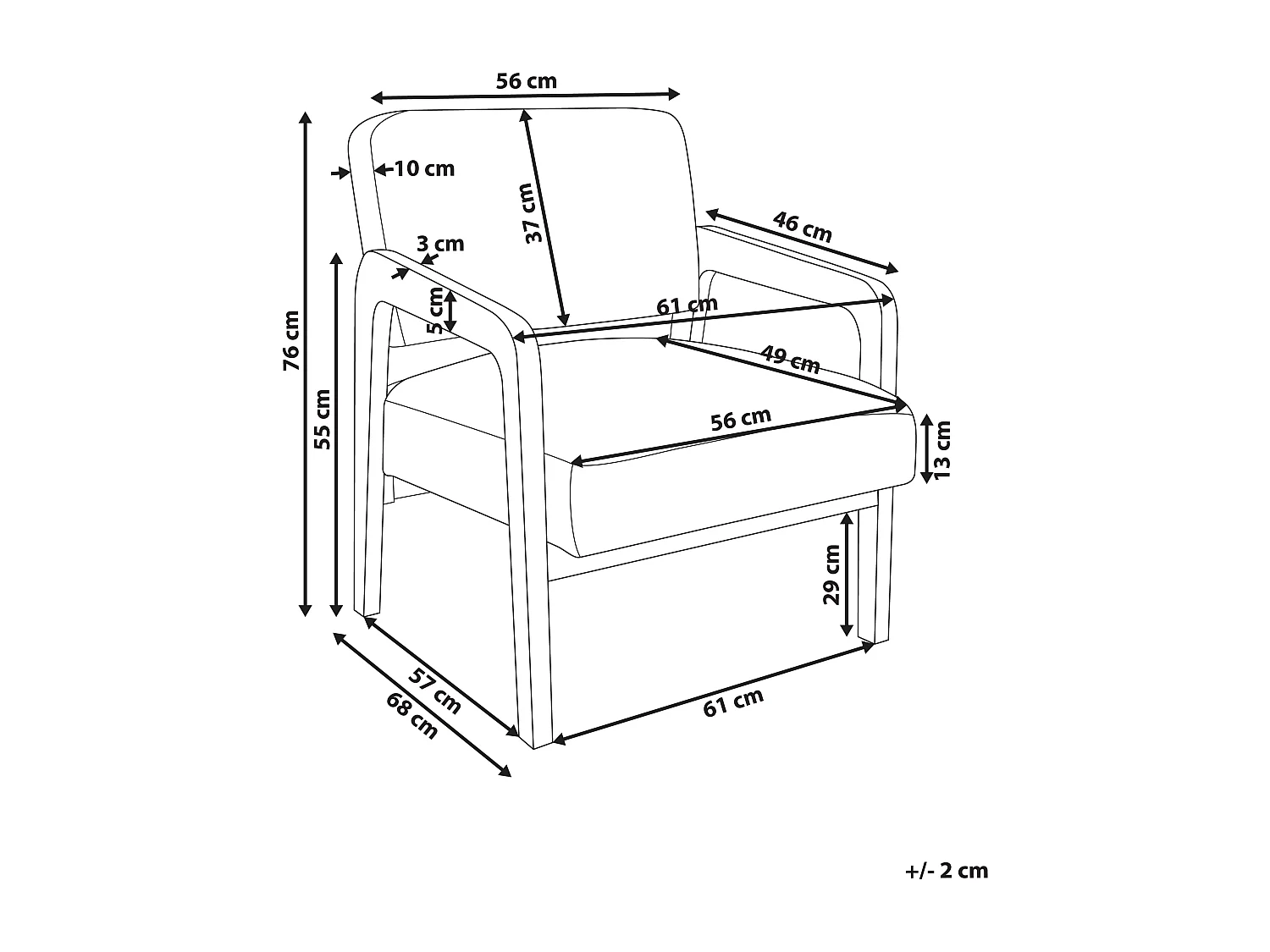 Fauteuil HJO Bouclé Blanc cassé