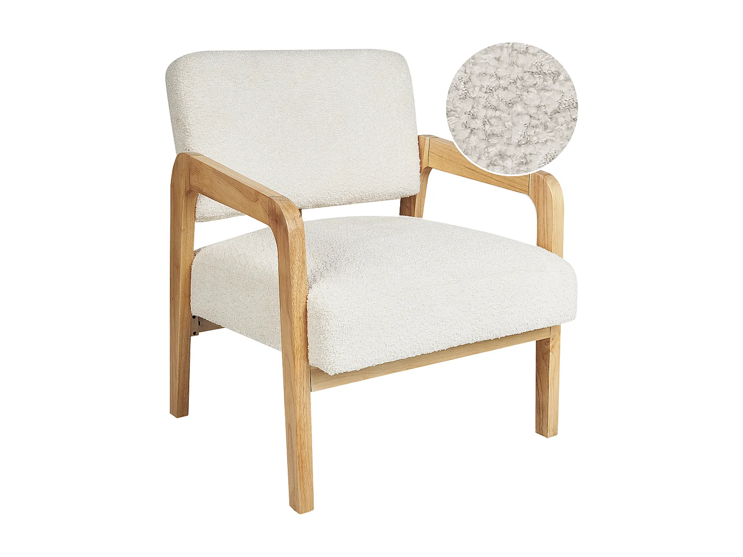 Poltrona HJO Bouclé Bianco sporco