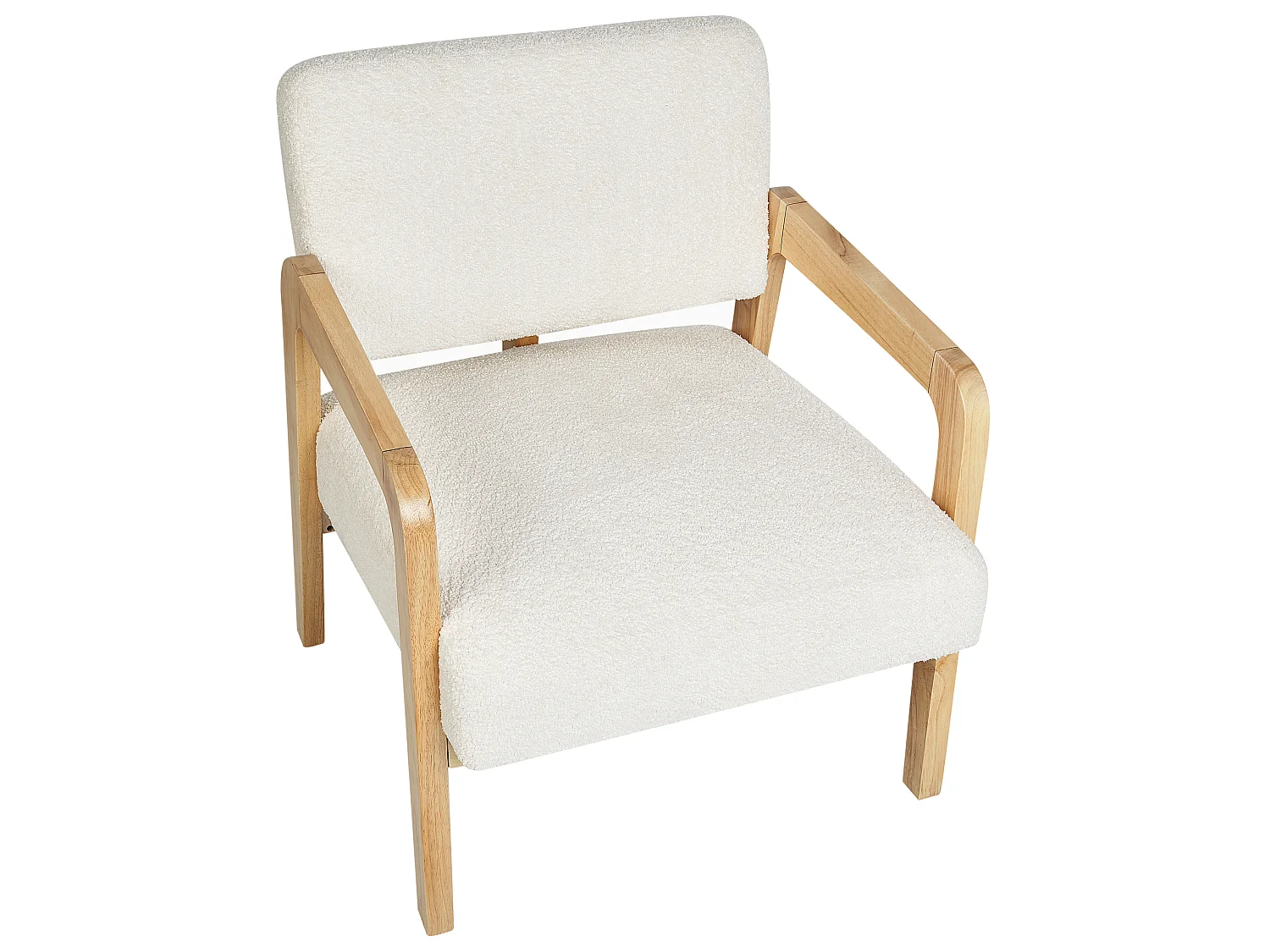 Fauteuil HJO Bouclé Blanc cassé