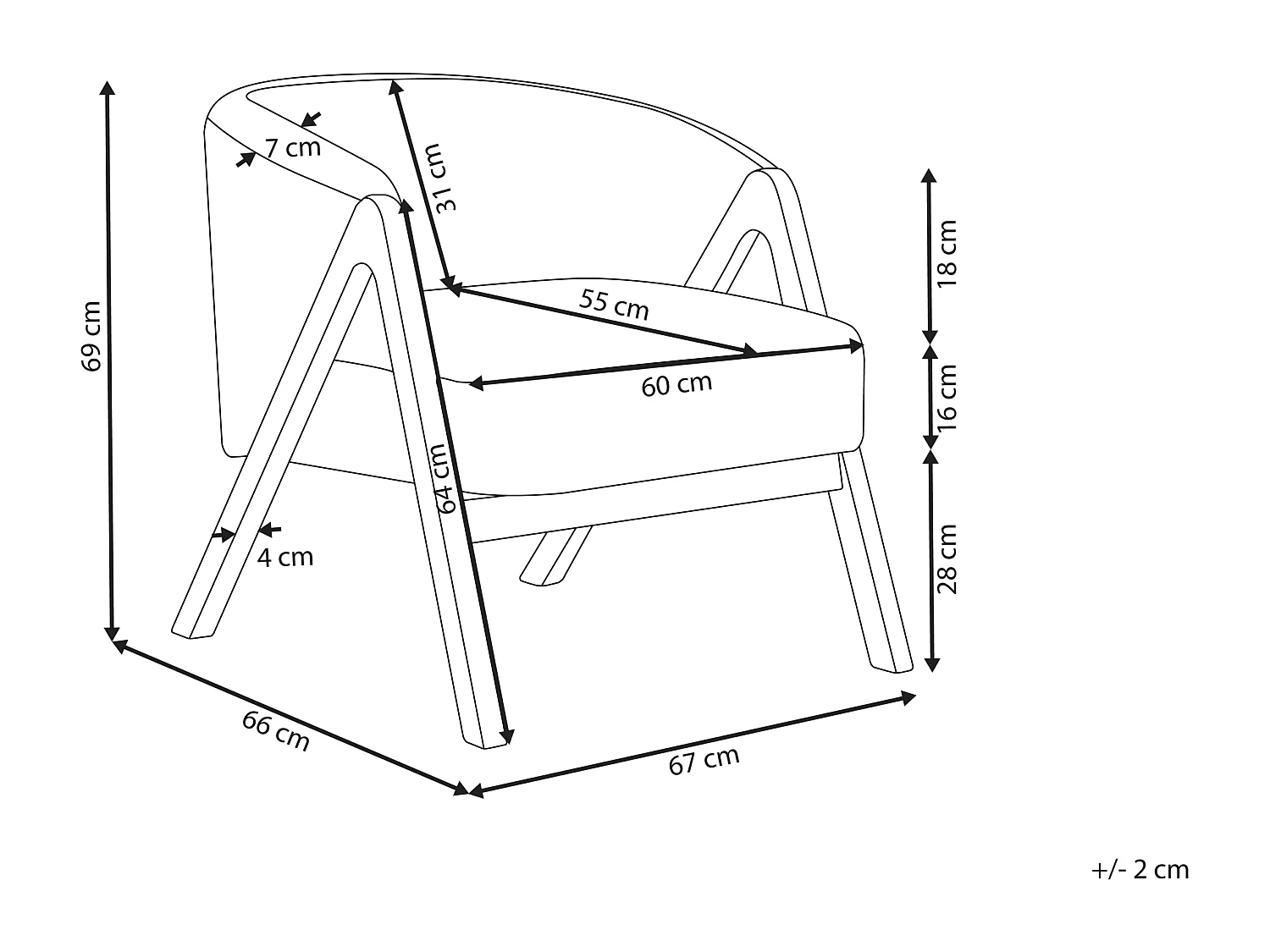 Fotel SKEI Boucle Biały