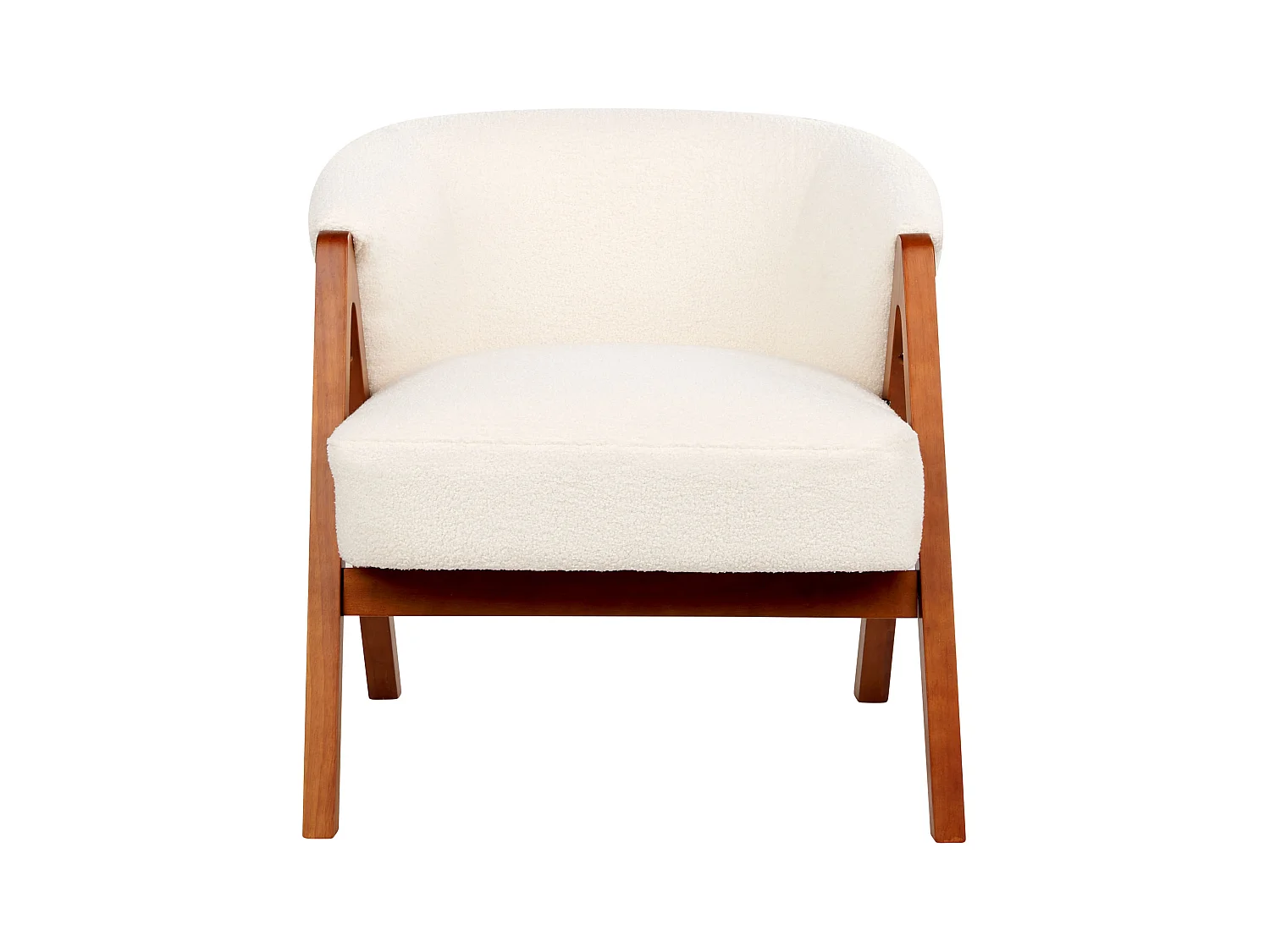 Fauteuil SKEI Bouclé Wit