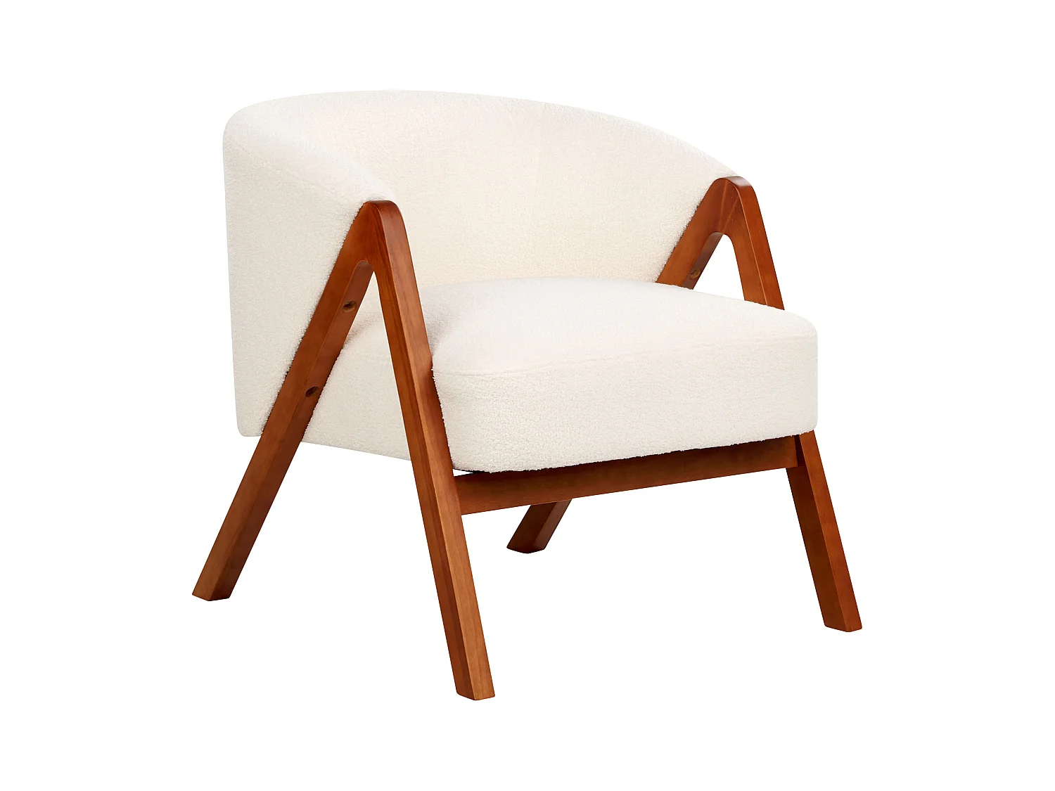 Fauteuil SKEI Bouclé Wit
