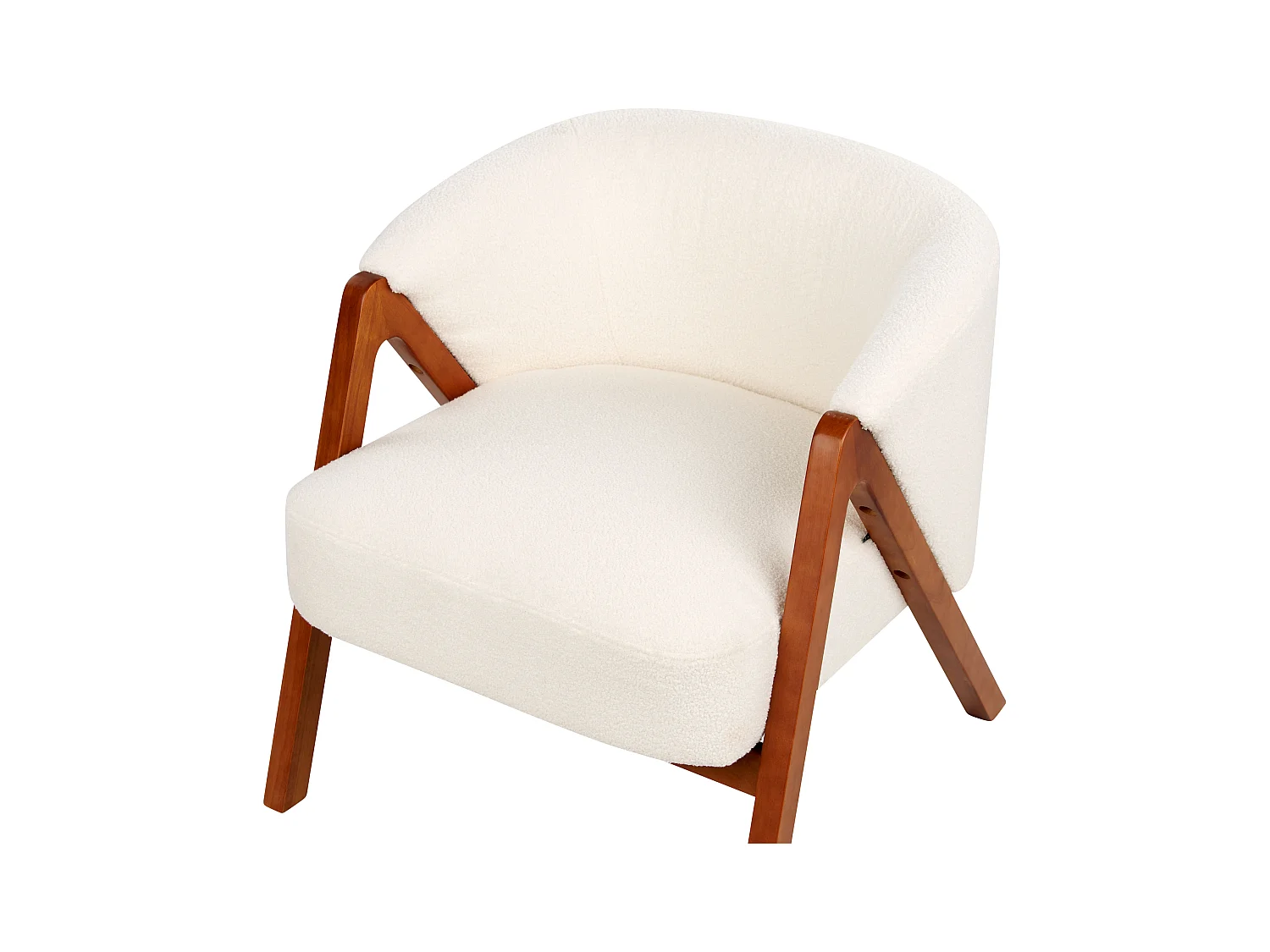 Fauteuil SKEI Bouclé Wit