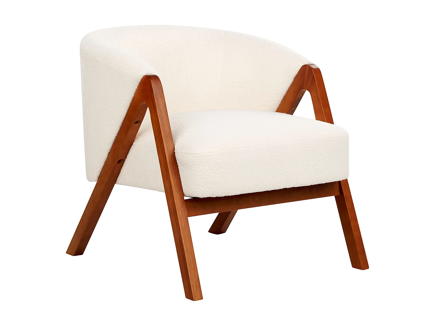 Fauteuil SKEI Bouclé Wit