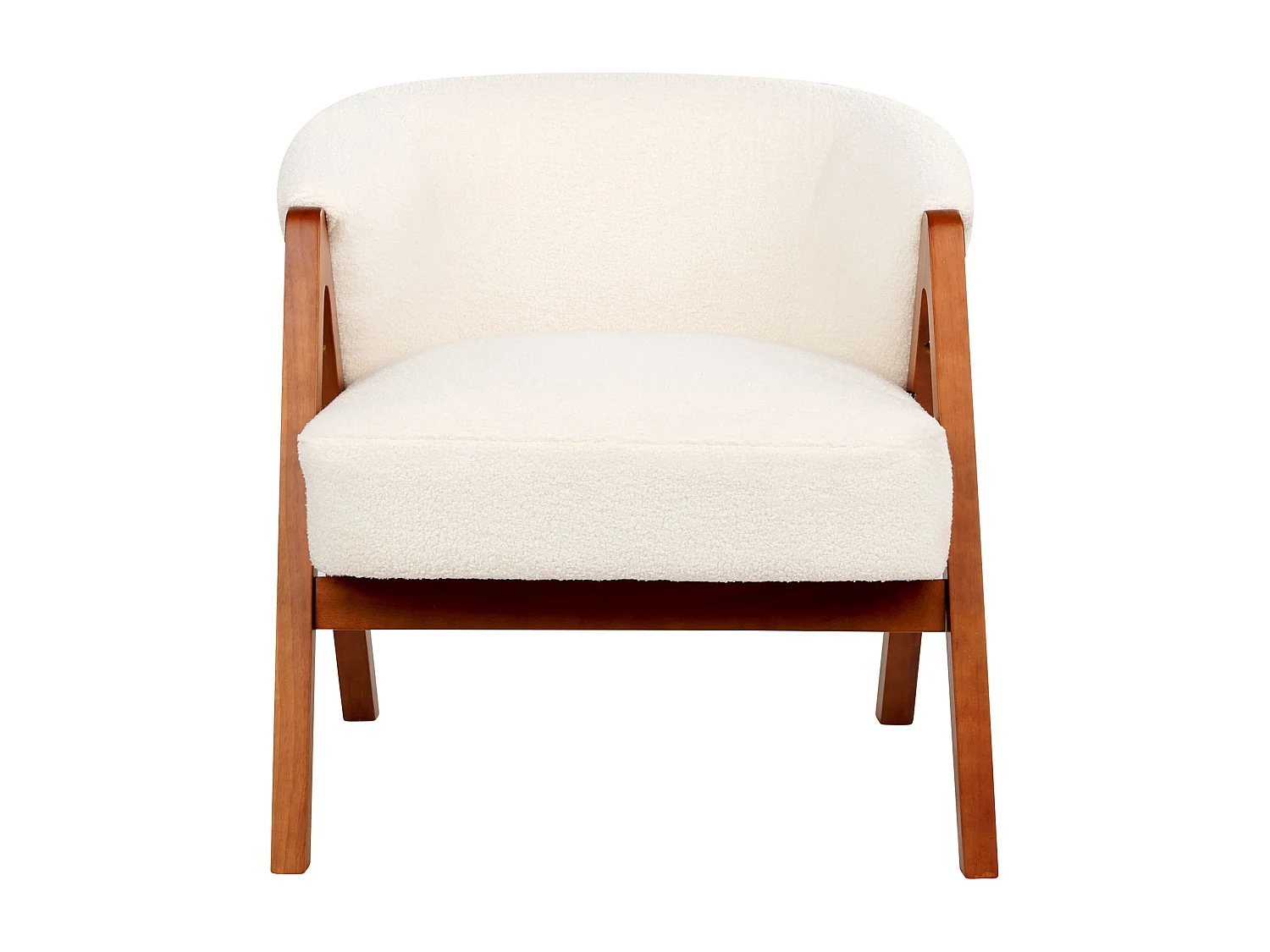 Fauteuil SKEI Bouclé Blanc