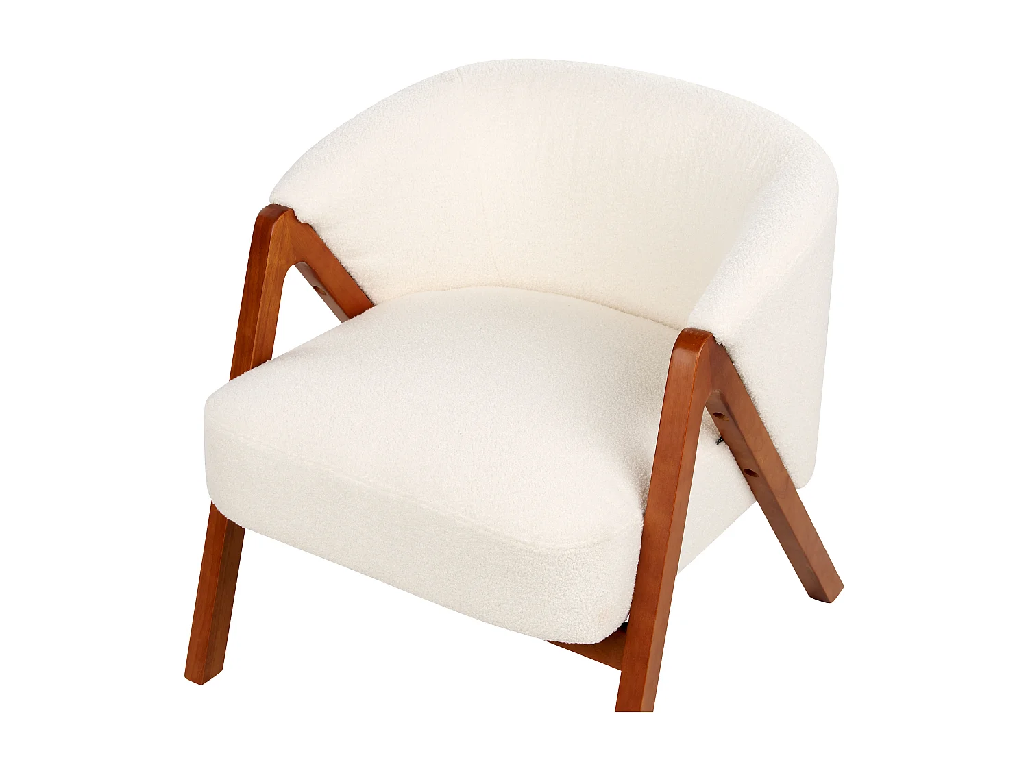 Fauteuil SKEI Bouclé Blanc