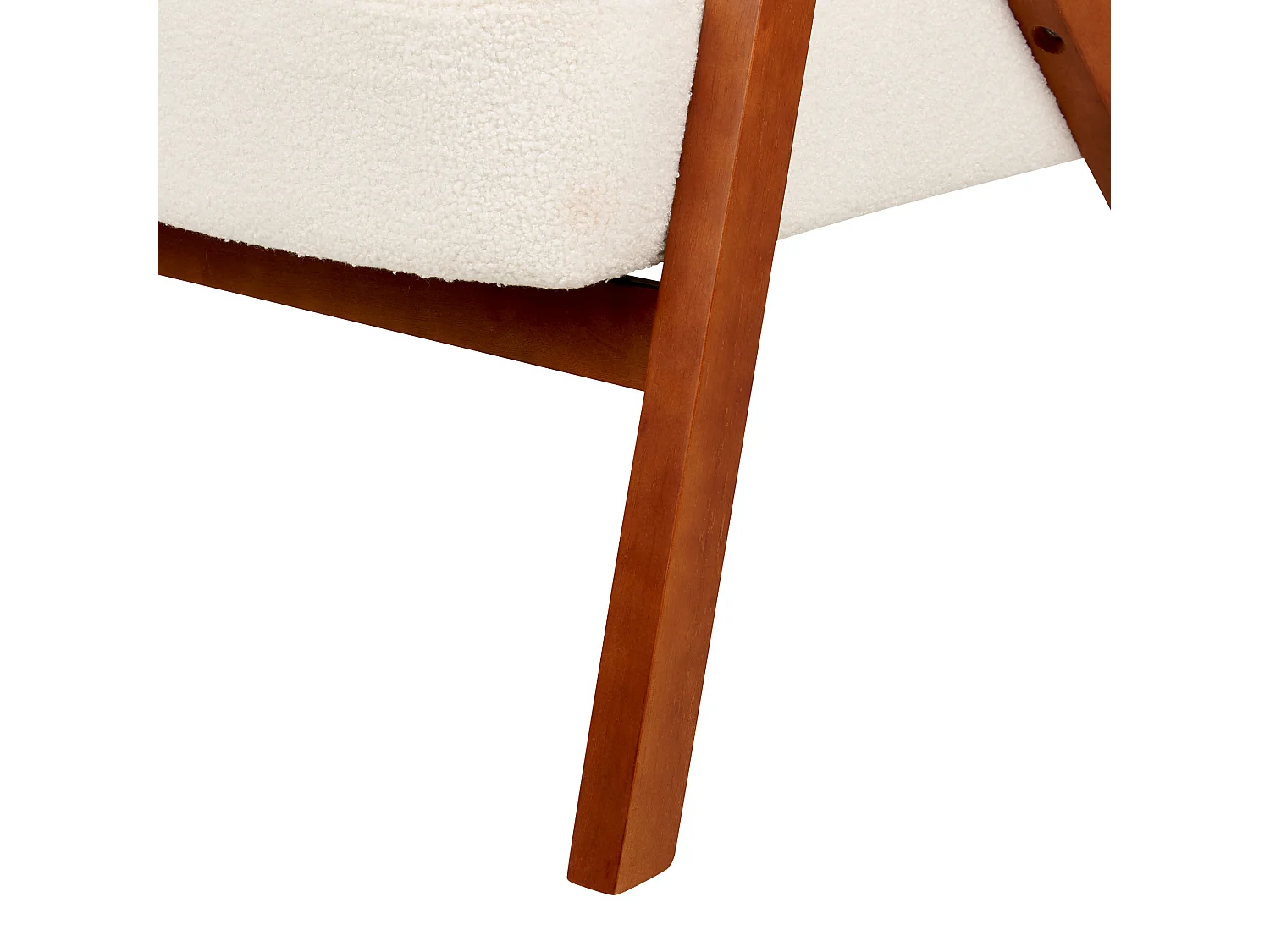 Fauteuil SKEI Bouclé Blanc