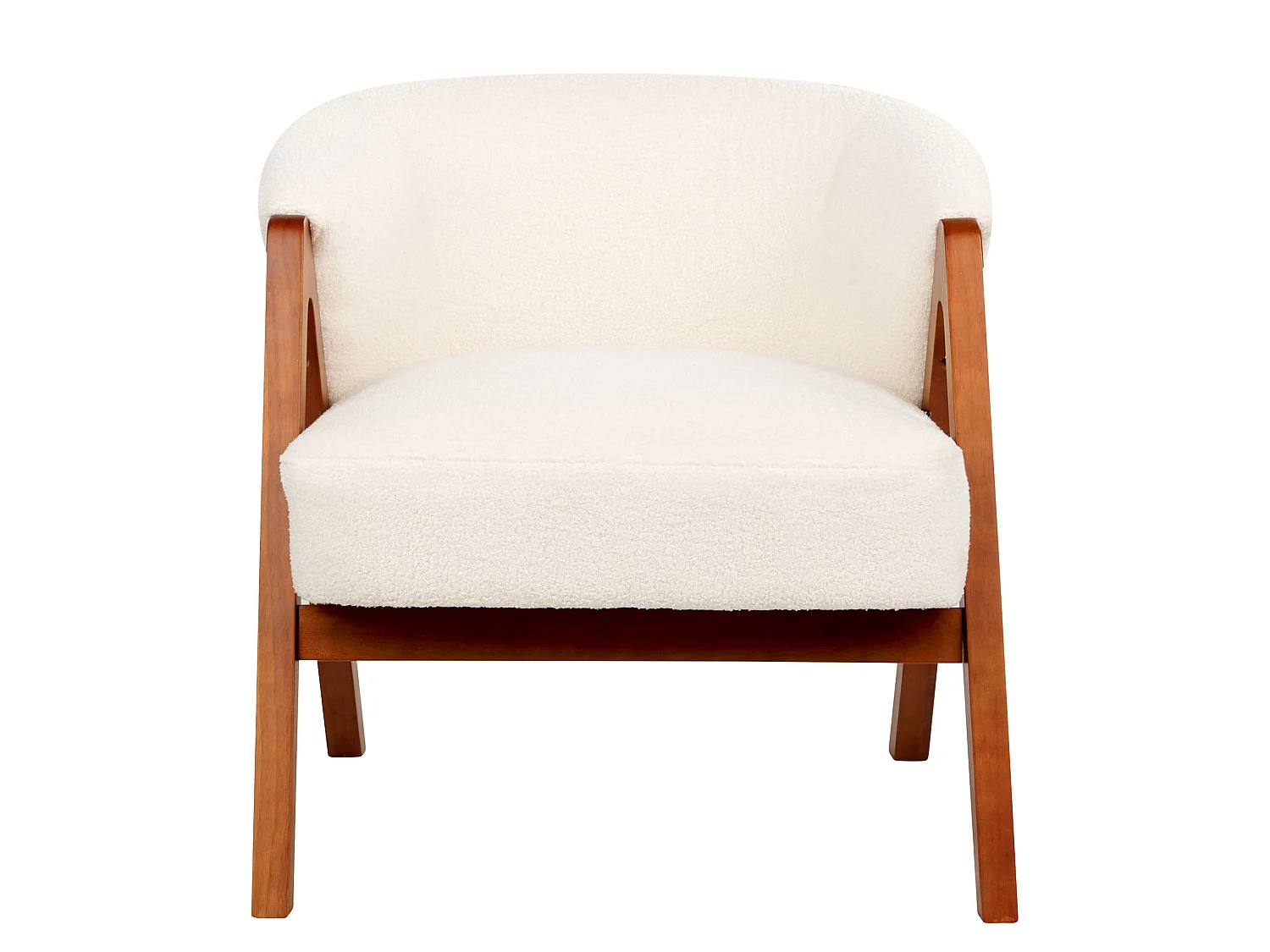 Fauteuil SKEI Bouclé Blanc