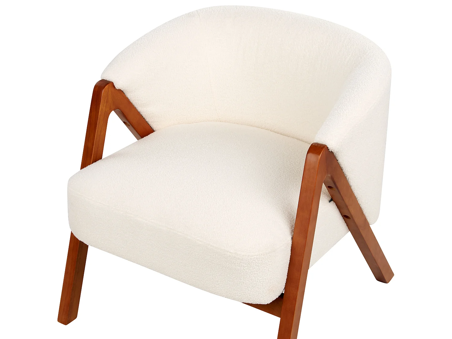 Fauteuil SKEI Bouclé Blanc