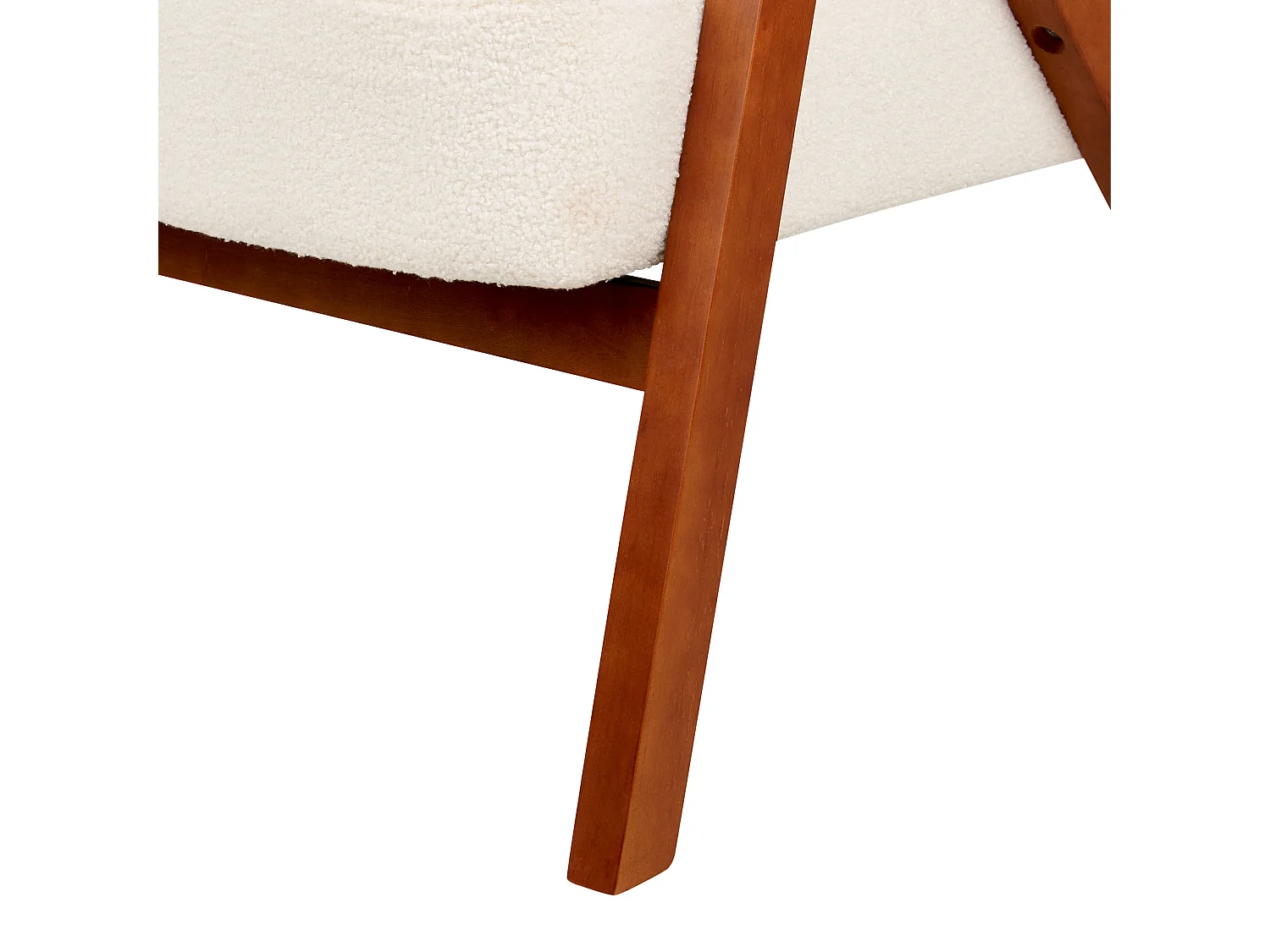 Fauteuil SKEI Bouclé Blanc