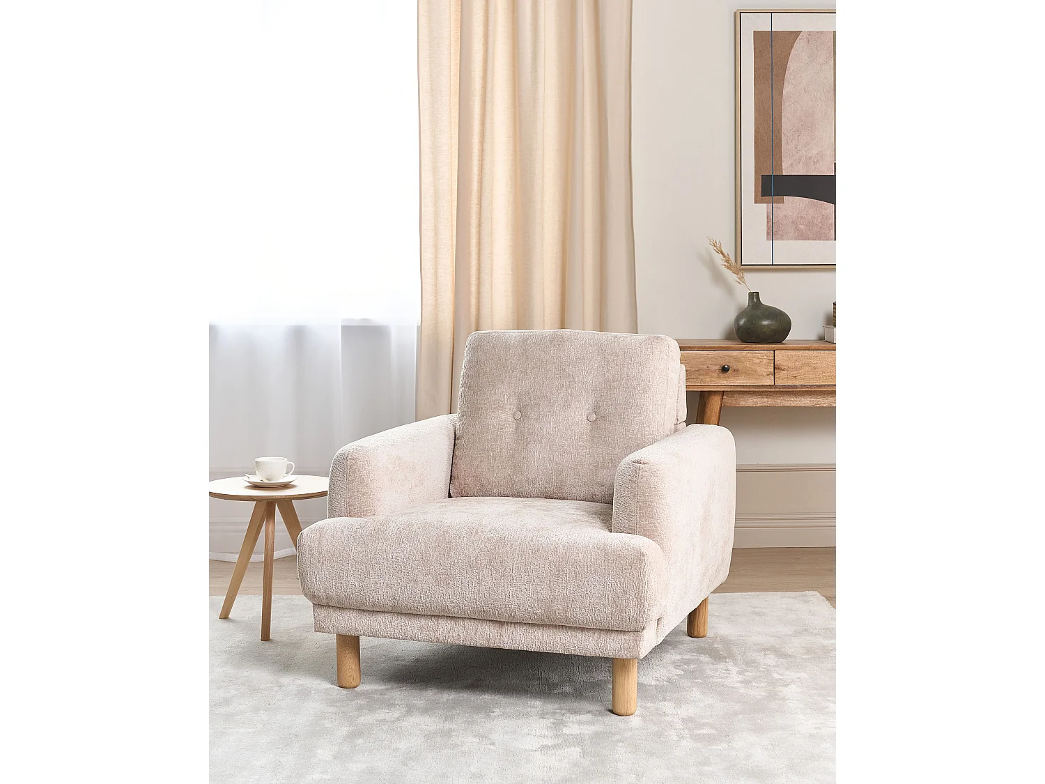 Poltrona TUVE Bouclé Beige