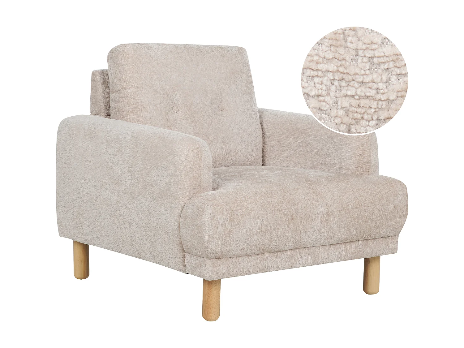 Poltrona TUVE Bouclé Beige