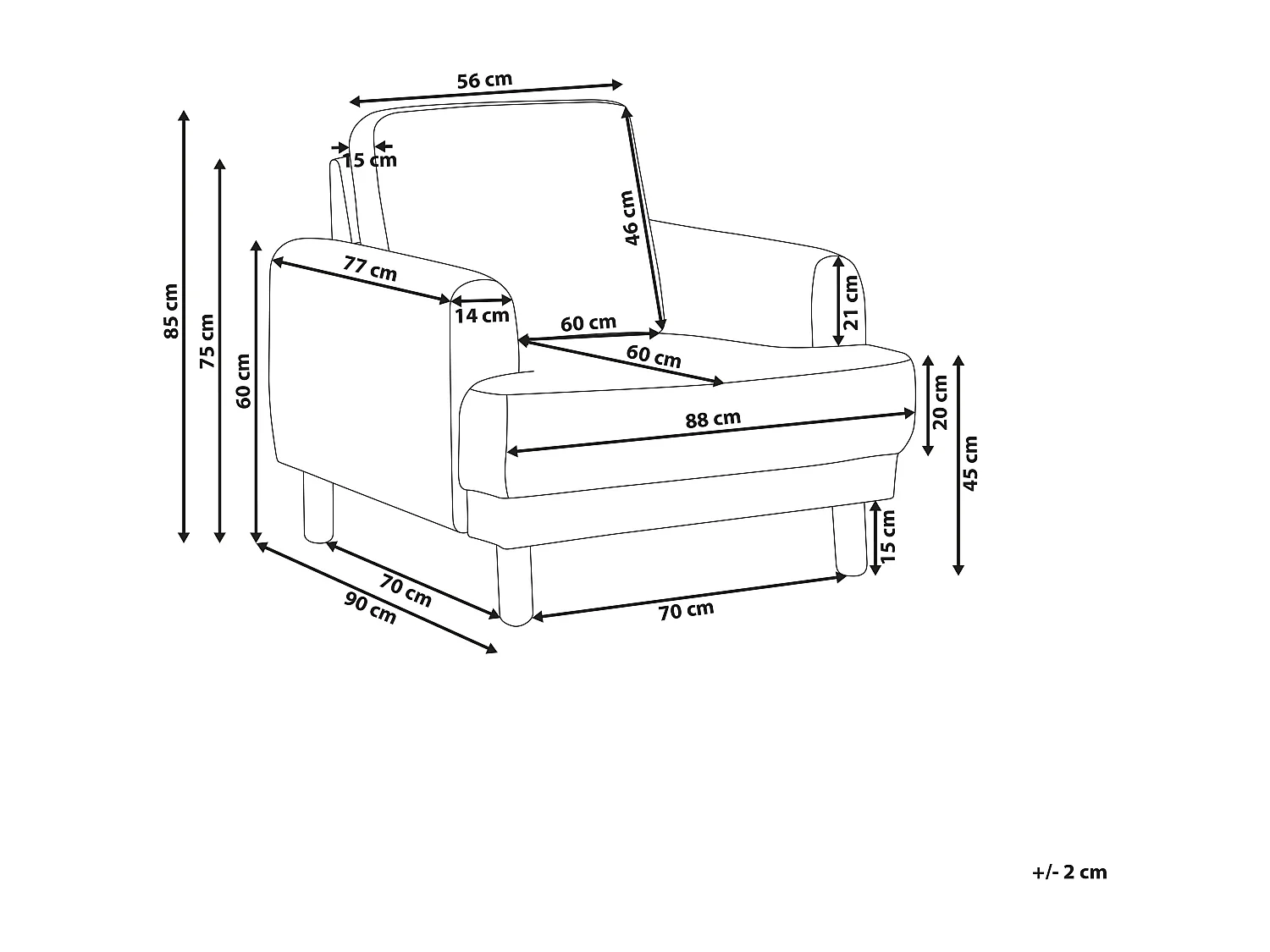 Fauteuil TUVE Bouclé Wit