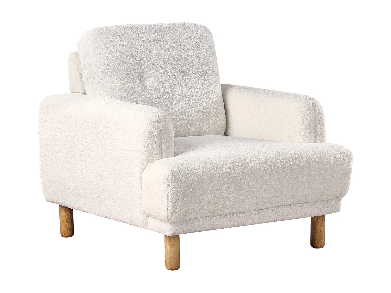 Fauteuil TUVE Bouclé Wit