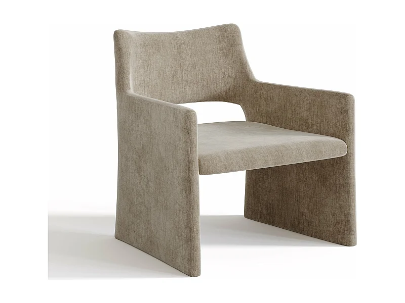 Chaise velours taupe ZOE