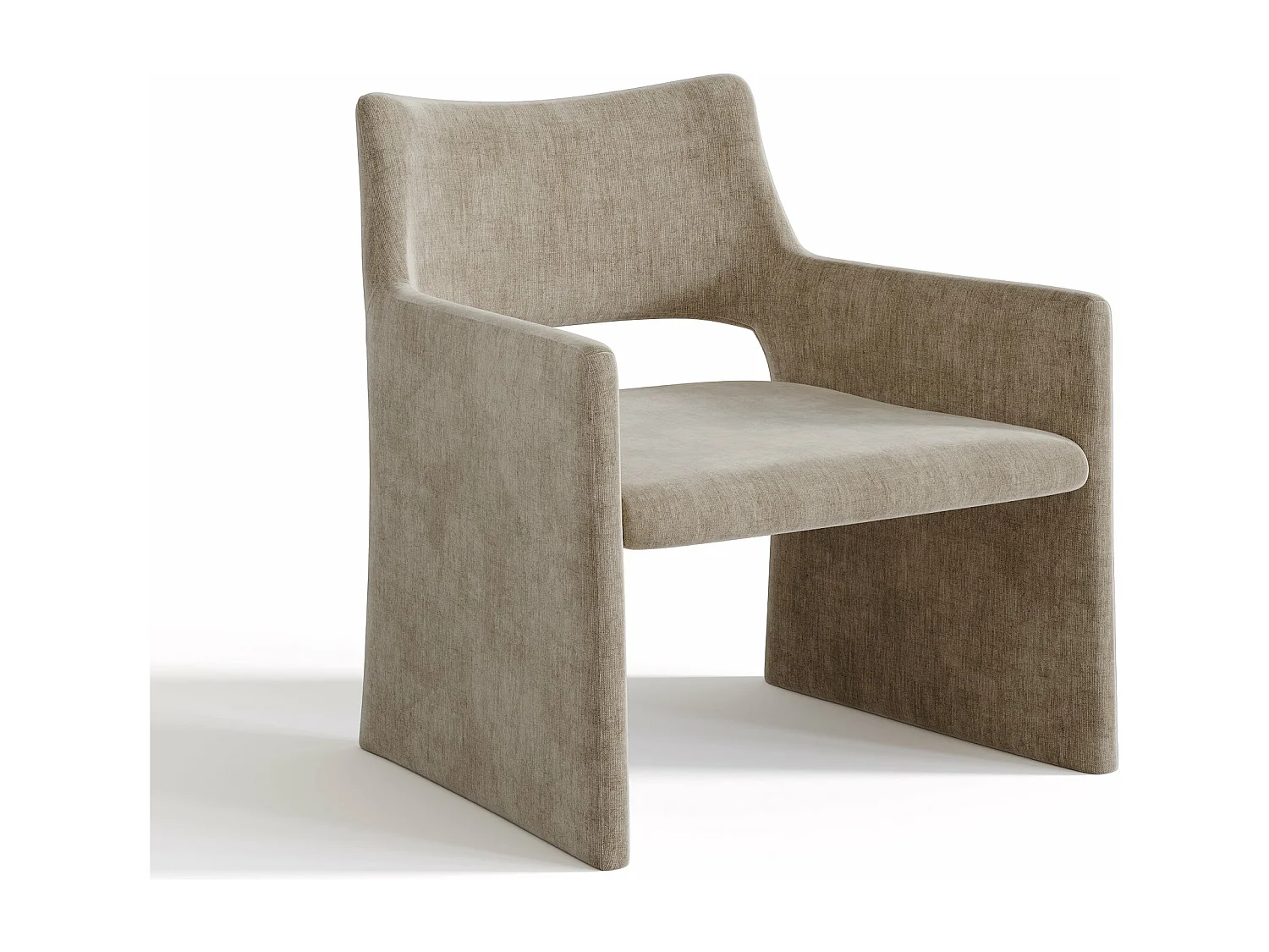 Chaise velours taupe ZOE
