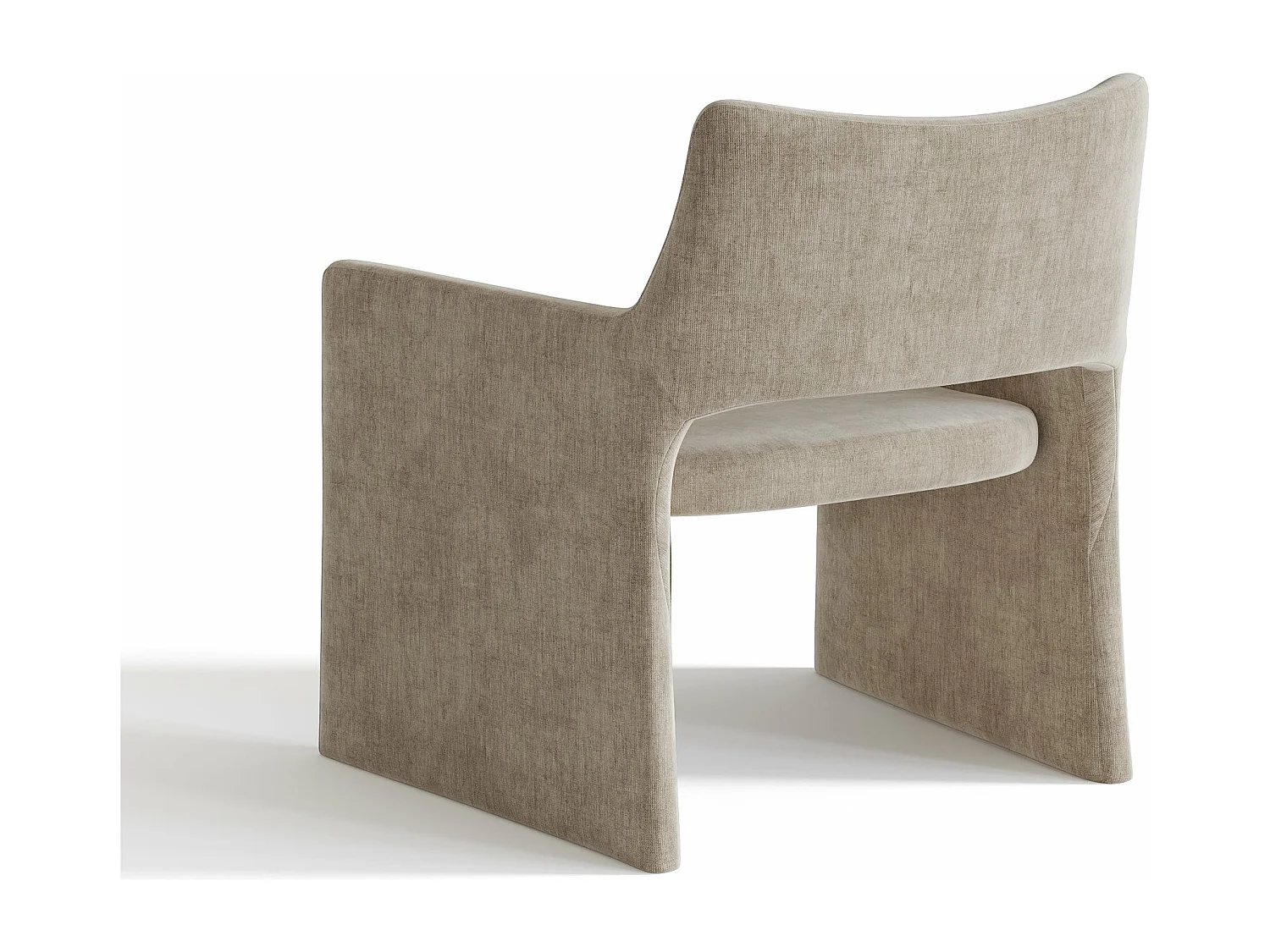 Chaise velours taupe ZOE