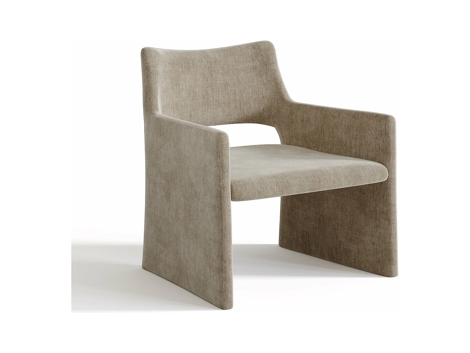 Chaise velours taupe ZOE