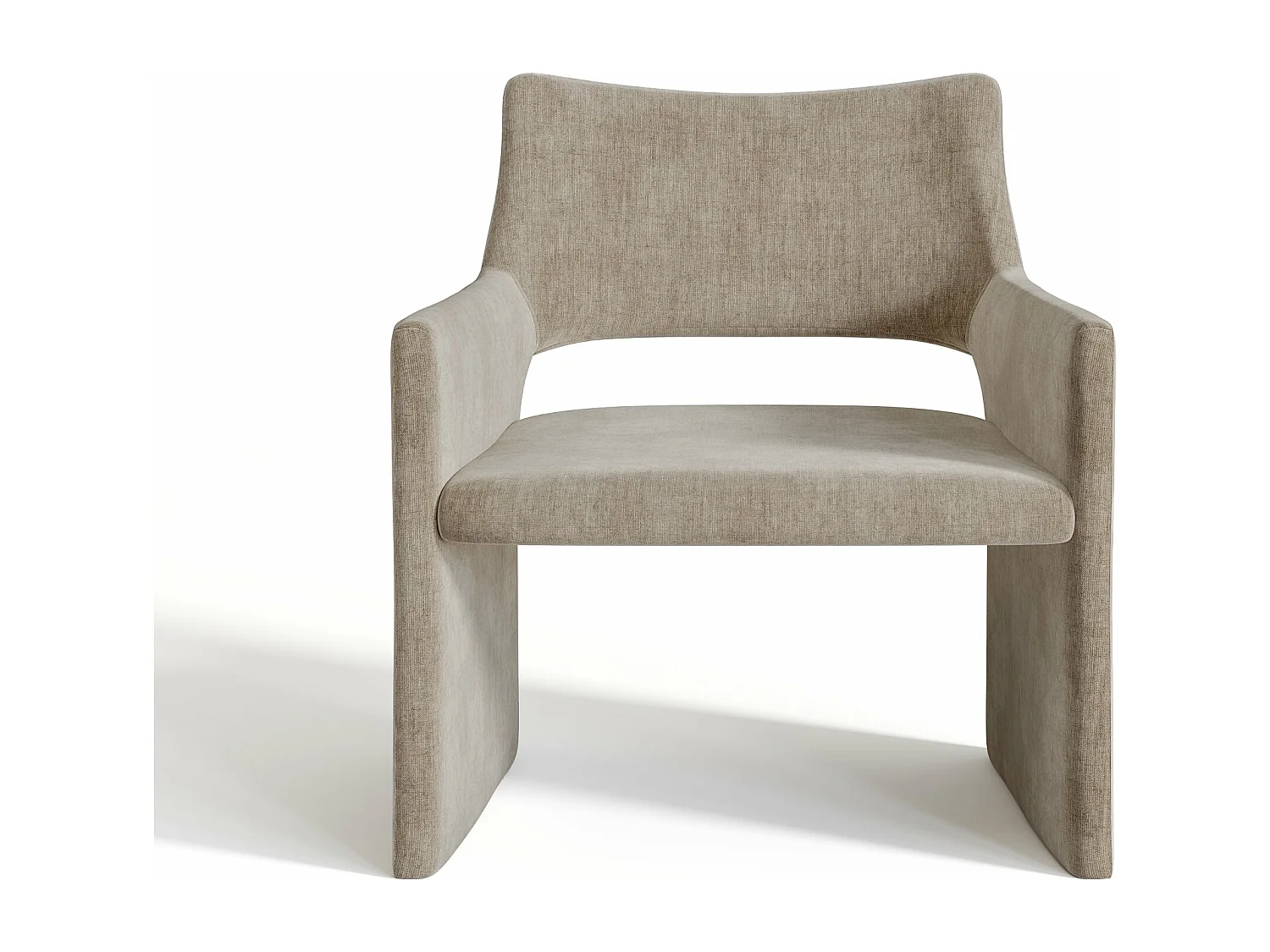 Chaise velours taupe ZOE