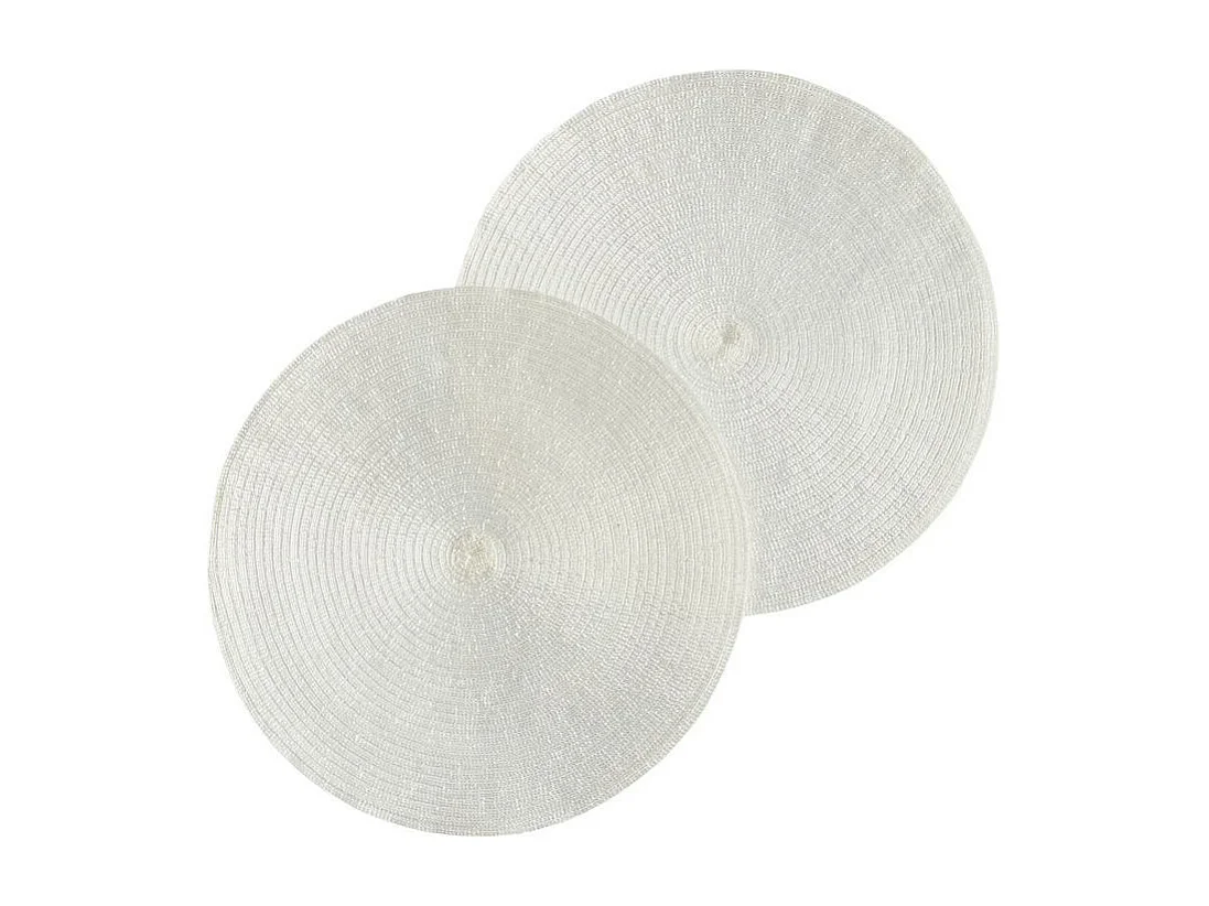 Dekoratives Tischset Glitter Mittelweiß 38 cm