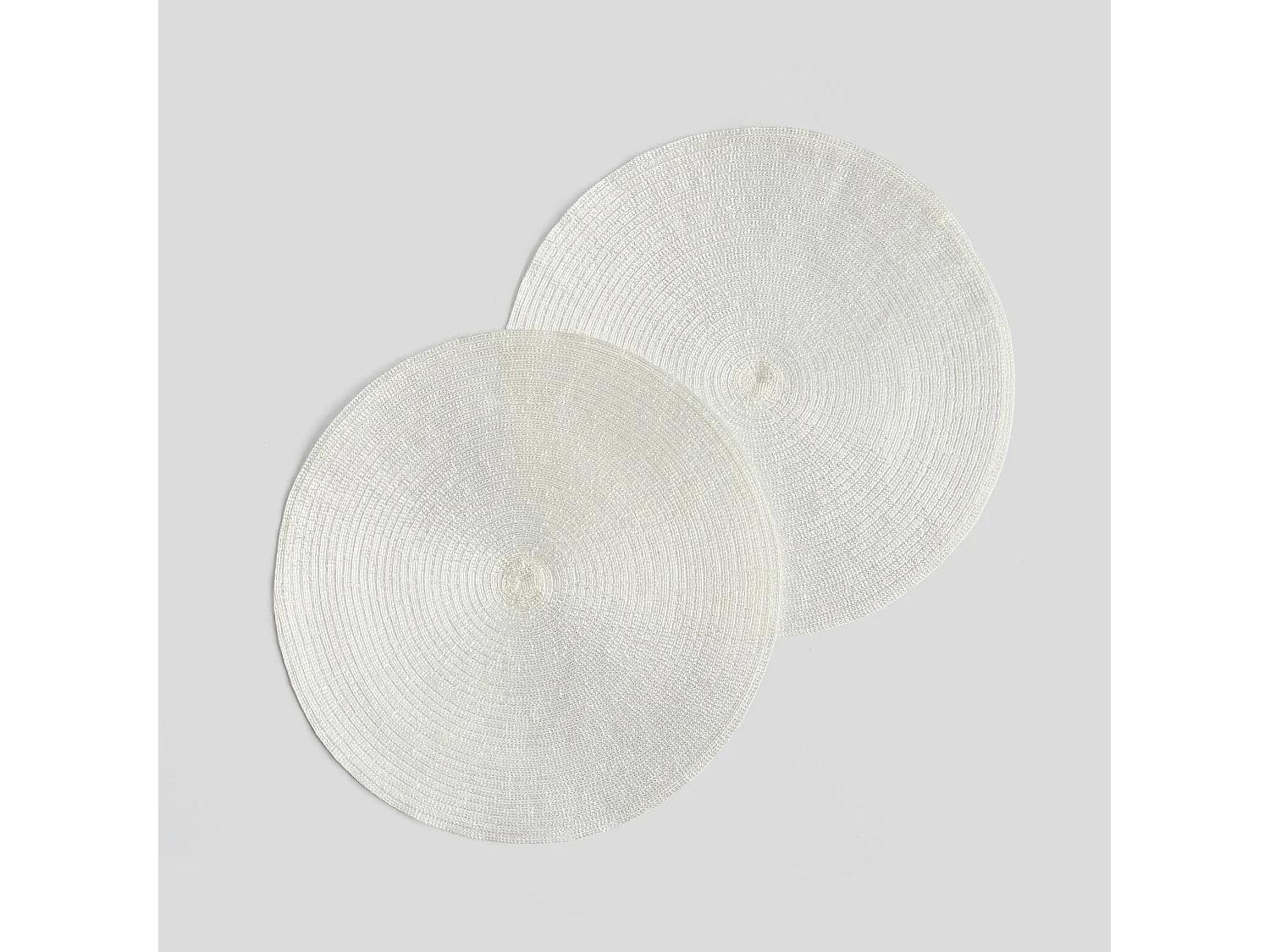 Dekoratives Tischset Glitter Mittelweiß 38 cm