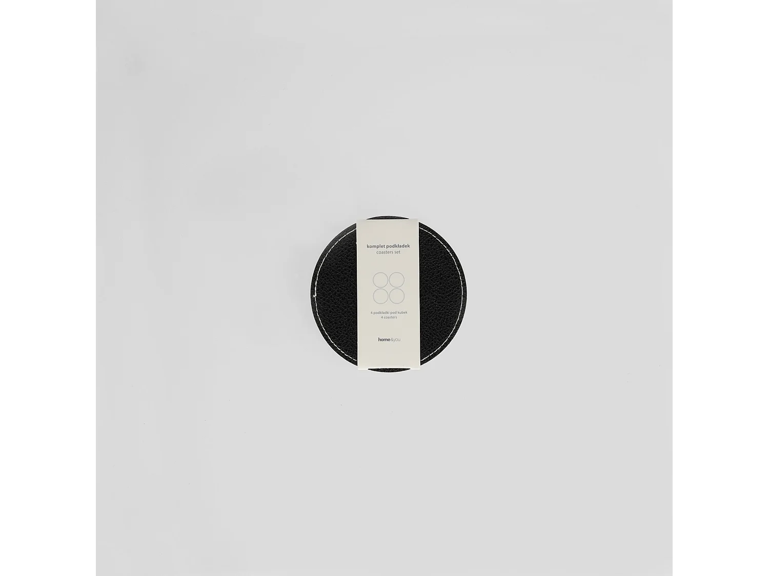 Untersetzer-Set Olevia mittelschwarz 10 cm