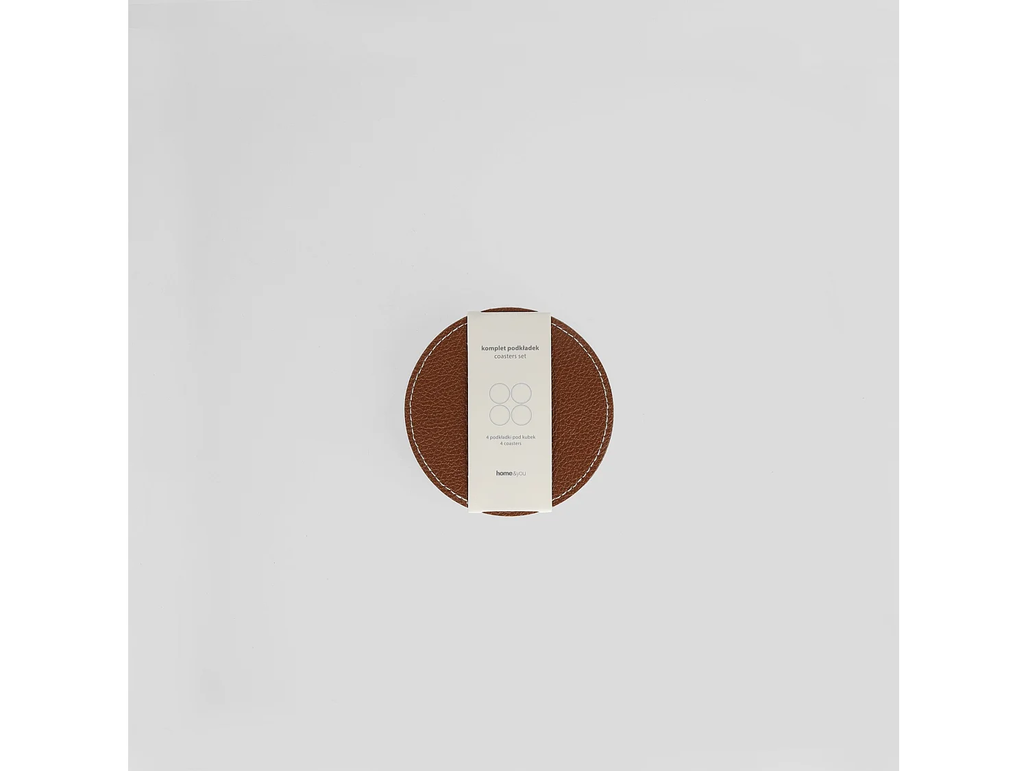 Untersetzer-Set Olevia Mittelbraun 10 cm