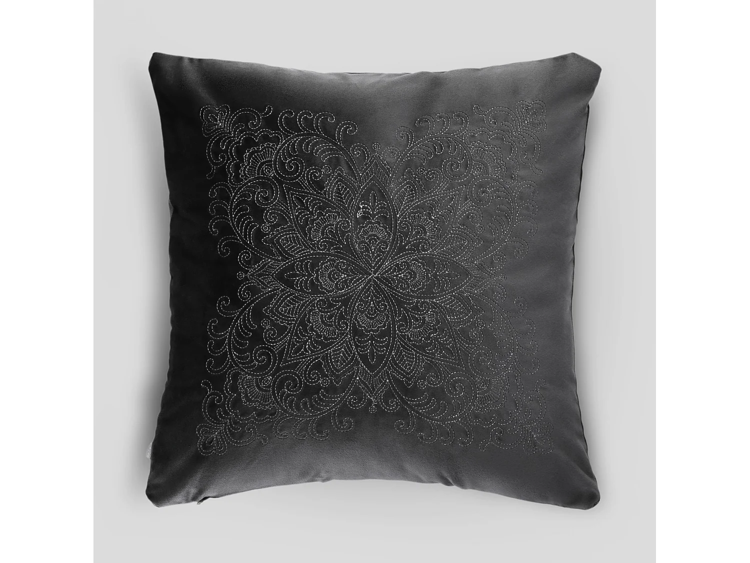 Bestickter Kissenbezug Arabea dunkelgrau 45 x 45 cm