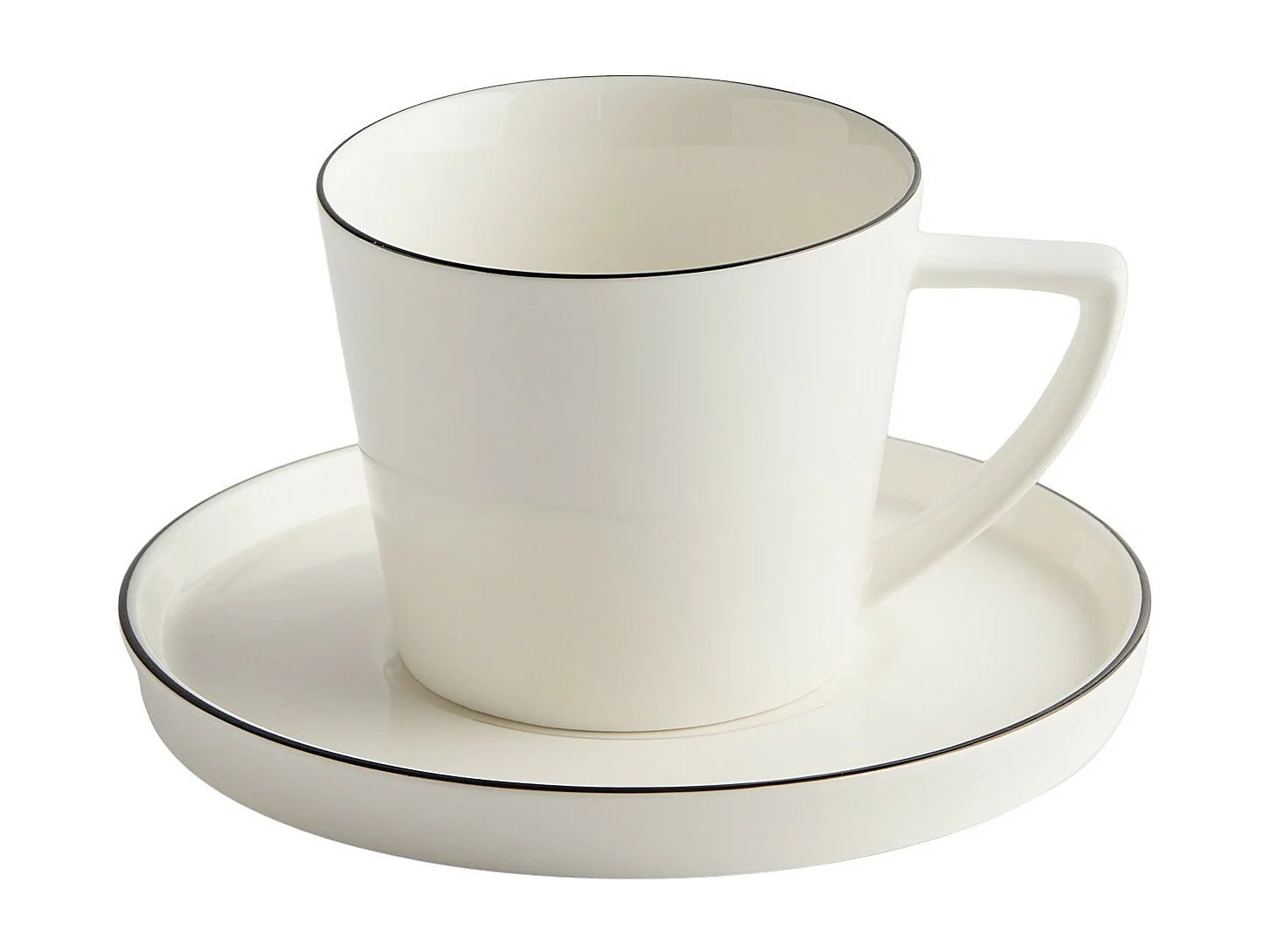 Tasse Mit Untertasse Rimo Mittelschwarz 220ml