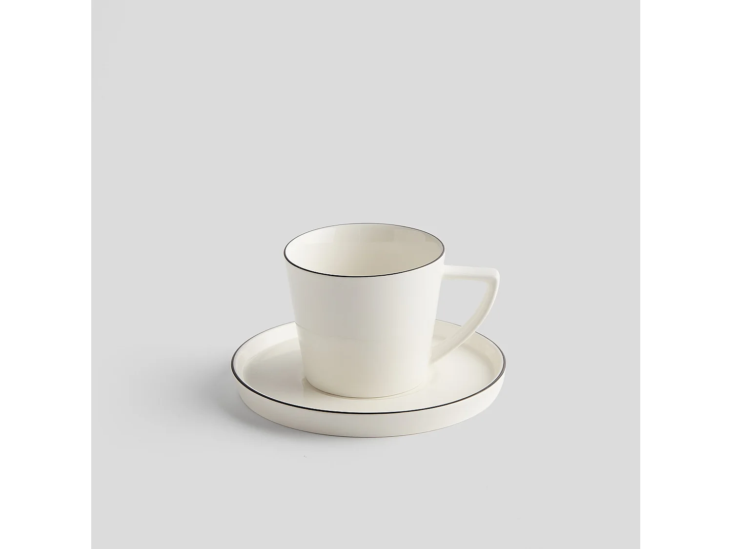 Tasse Mit Untertasse Rimo Mittelschwarz 220ml