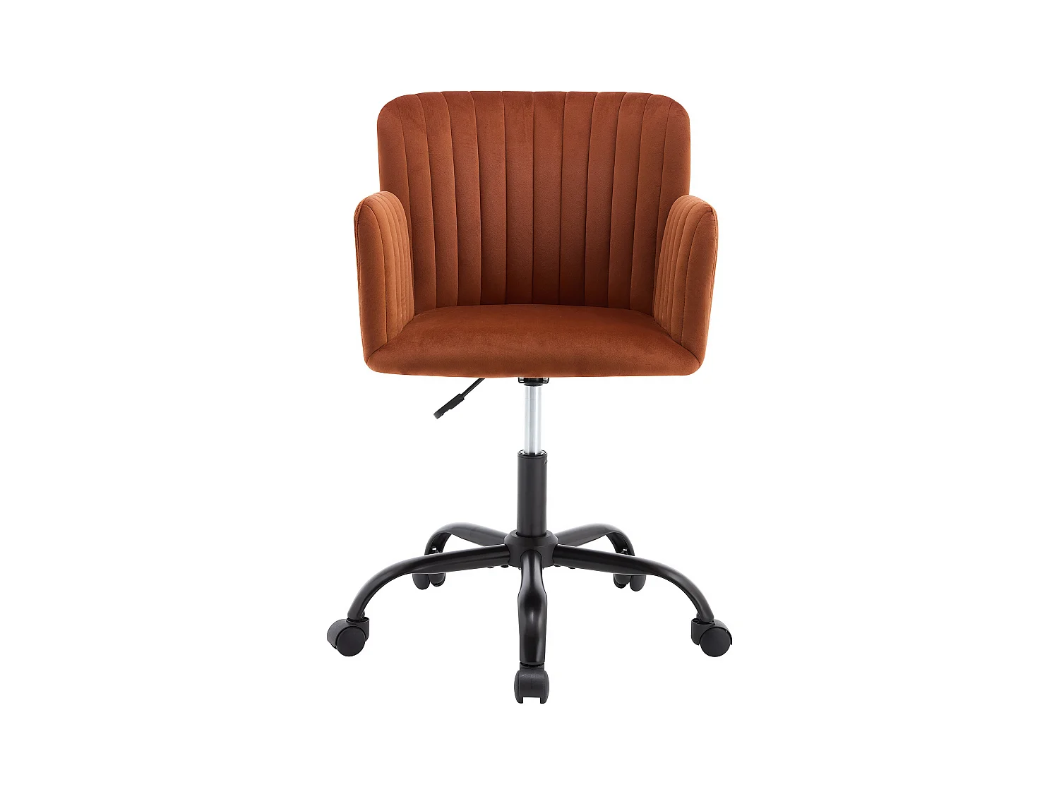 Bureaustoel - Fluweel - Terracotta - Verstelbare hoogte - TOARA