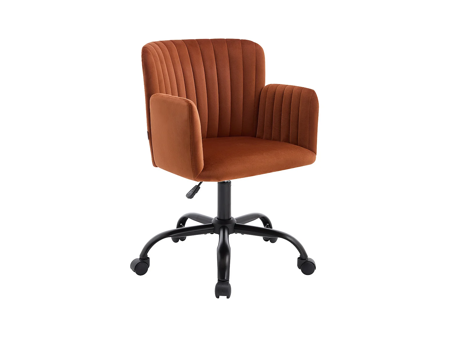 Bureaustoel - Fluweel - Terracotta - Verstelbare hoogte - TOARA