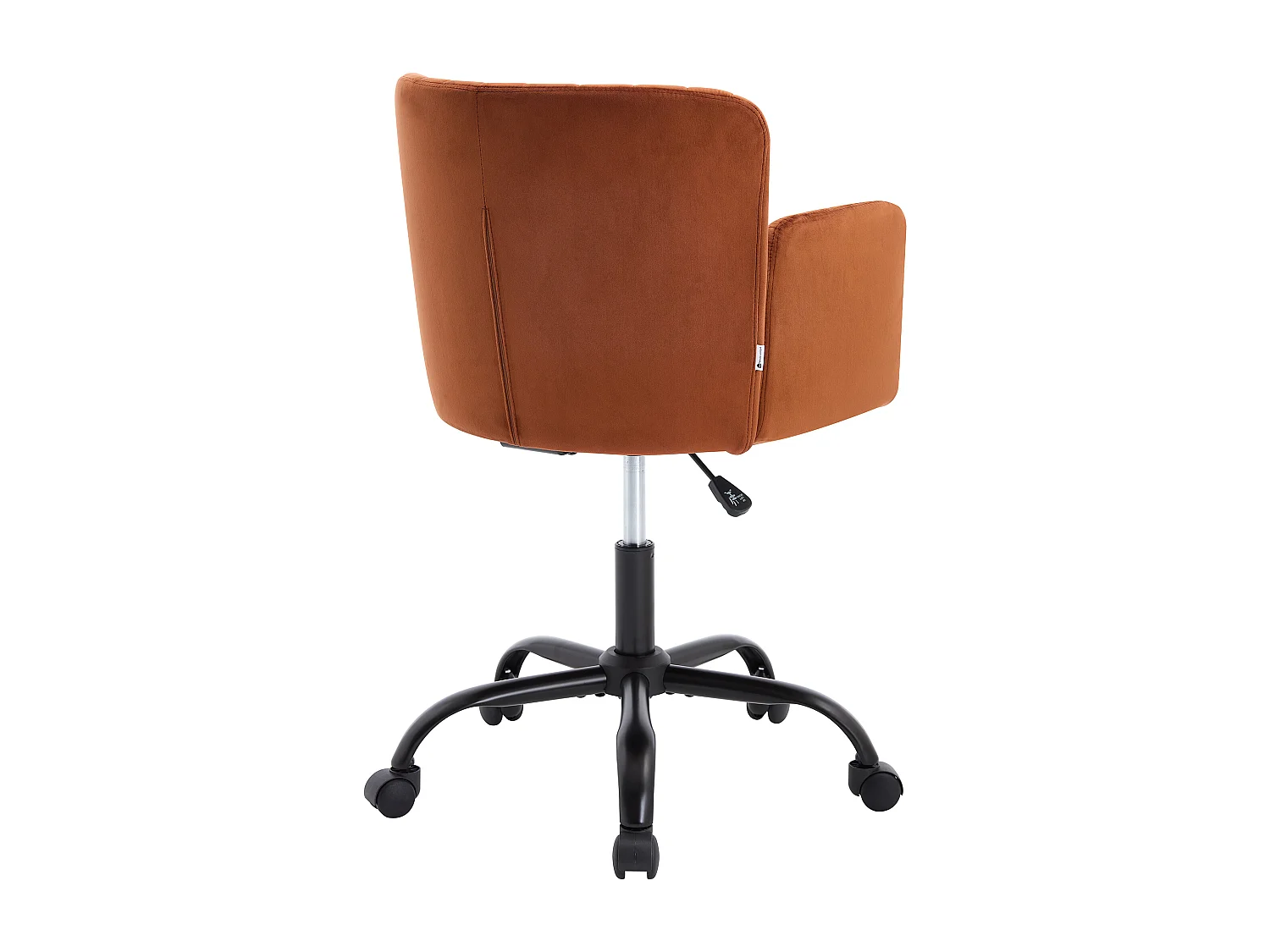 Chaise de bureau - Velours - Terracotta - Hauteur réglable - TOARA