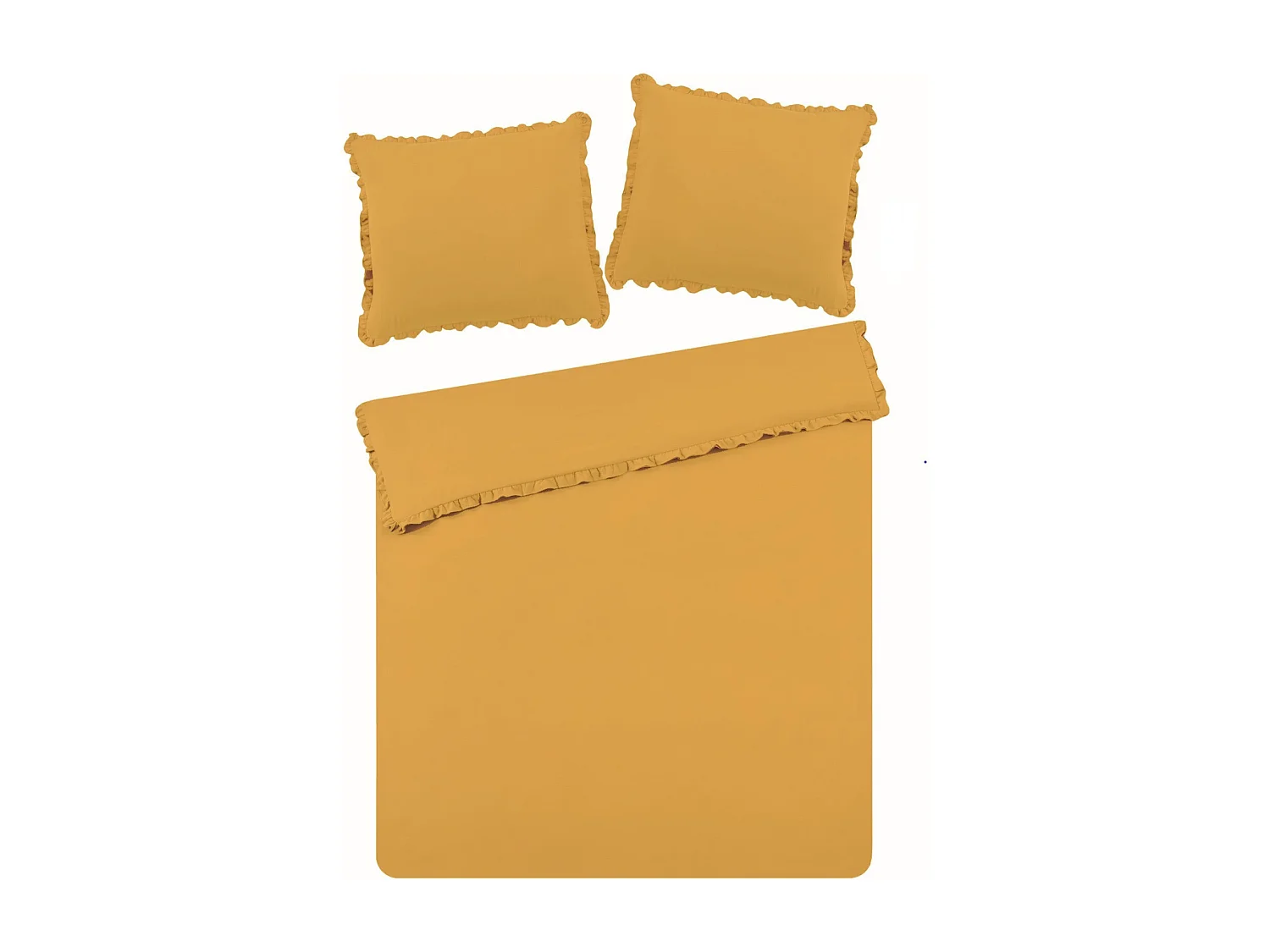 Mikrofaser-Bettwäsche Lavella blassgelb 160x200 cm