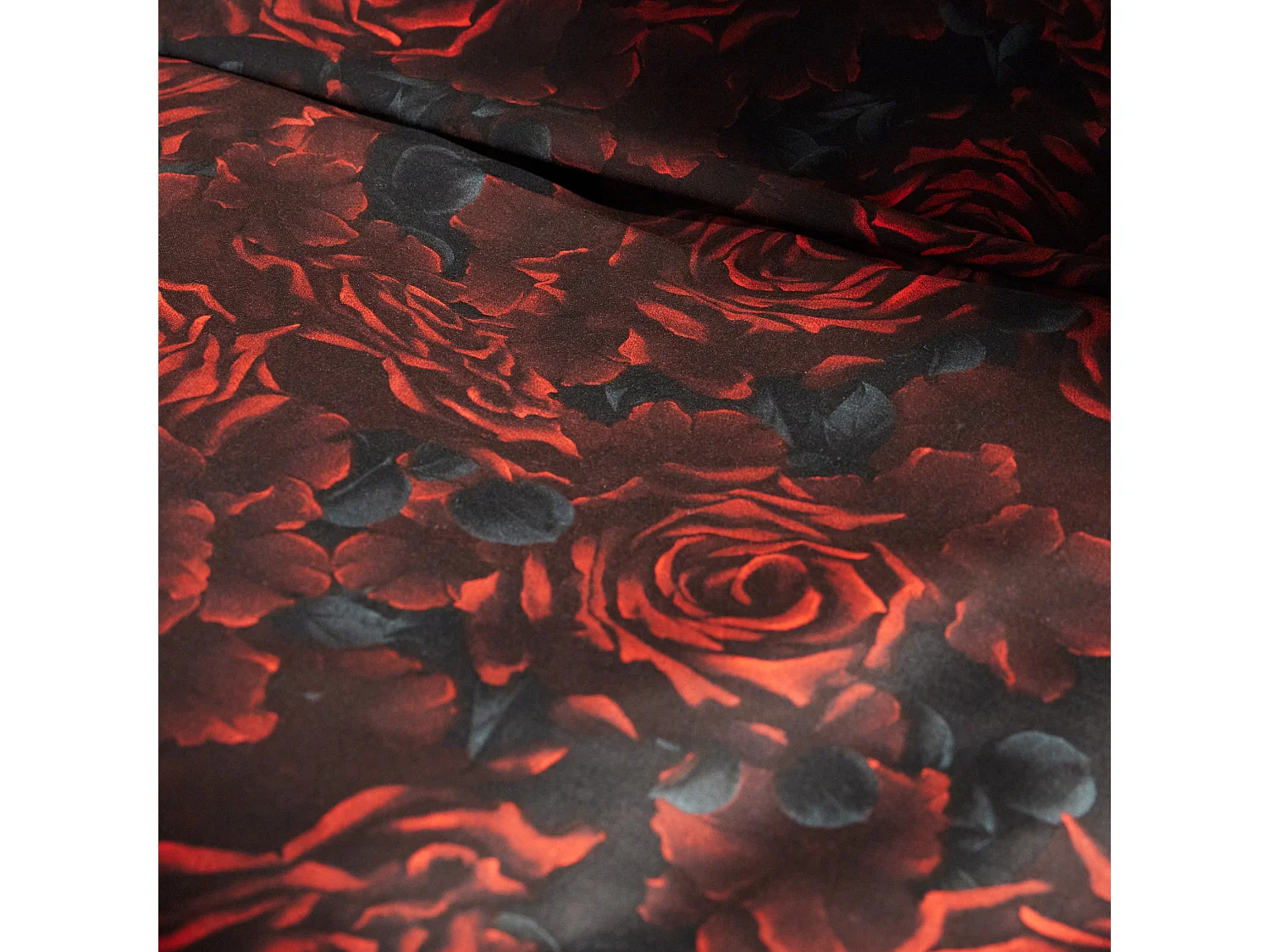 Satin-Baumwoll-Bettwäsche Estillo Dunkelrot 160x200