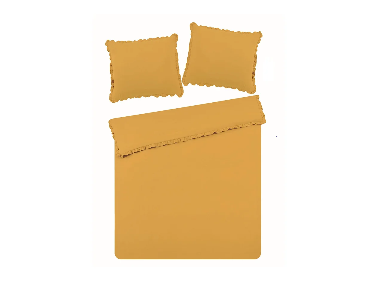 Mikrofaser-Bettwäsche Lavella blassgelb 200x220