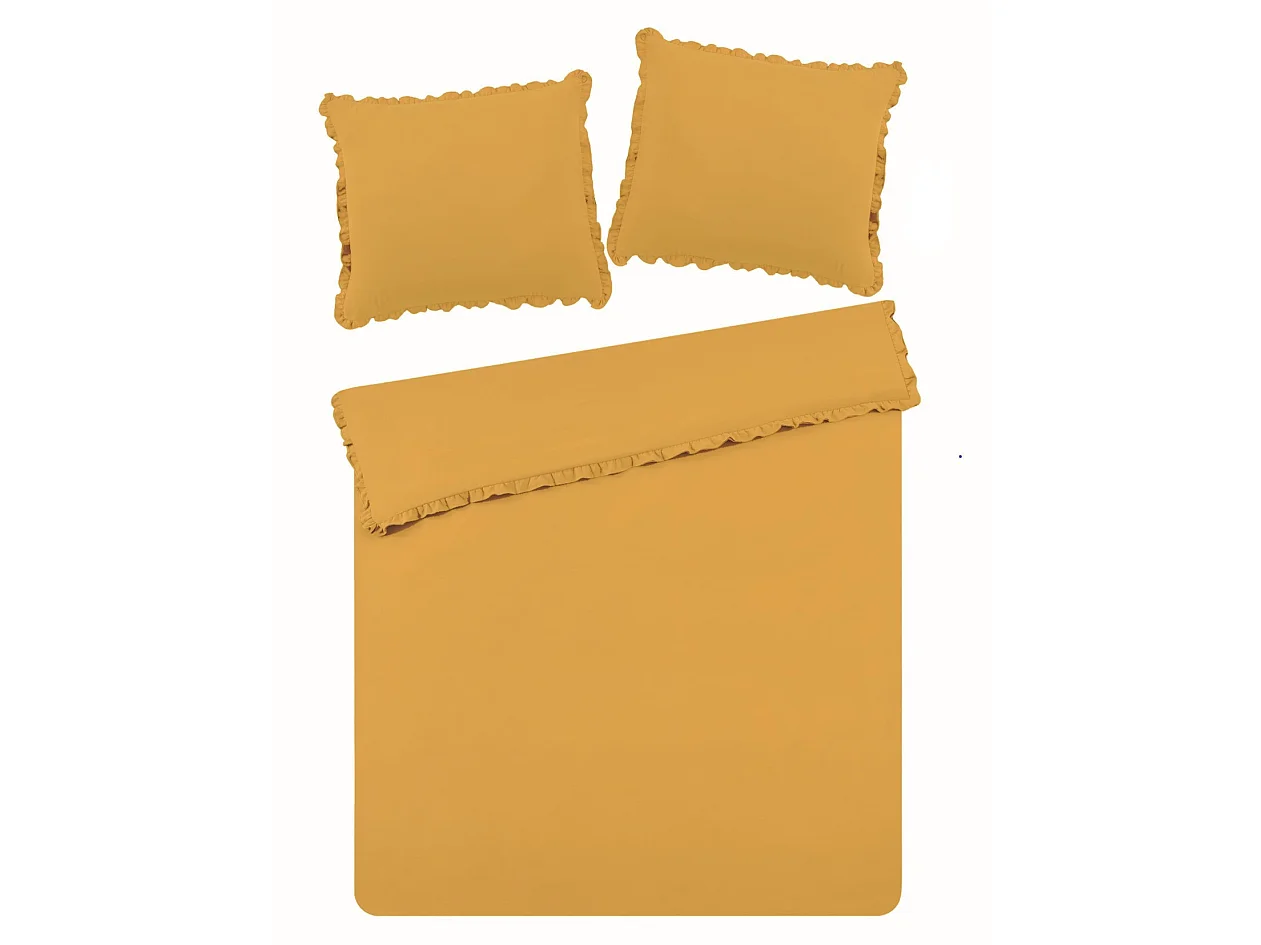 Mikrofaser-Bettwäsche Lavella blassgelb 200x220