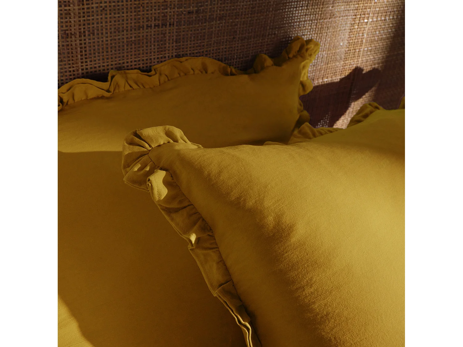 Mikrofaser-Bettwäsche Lavella blassgelb 200x220