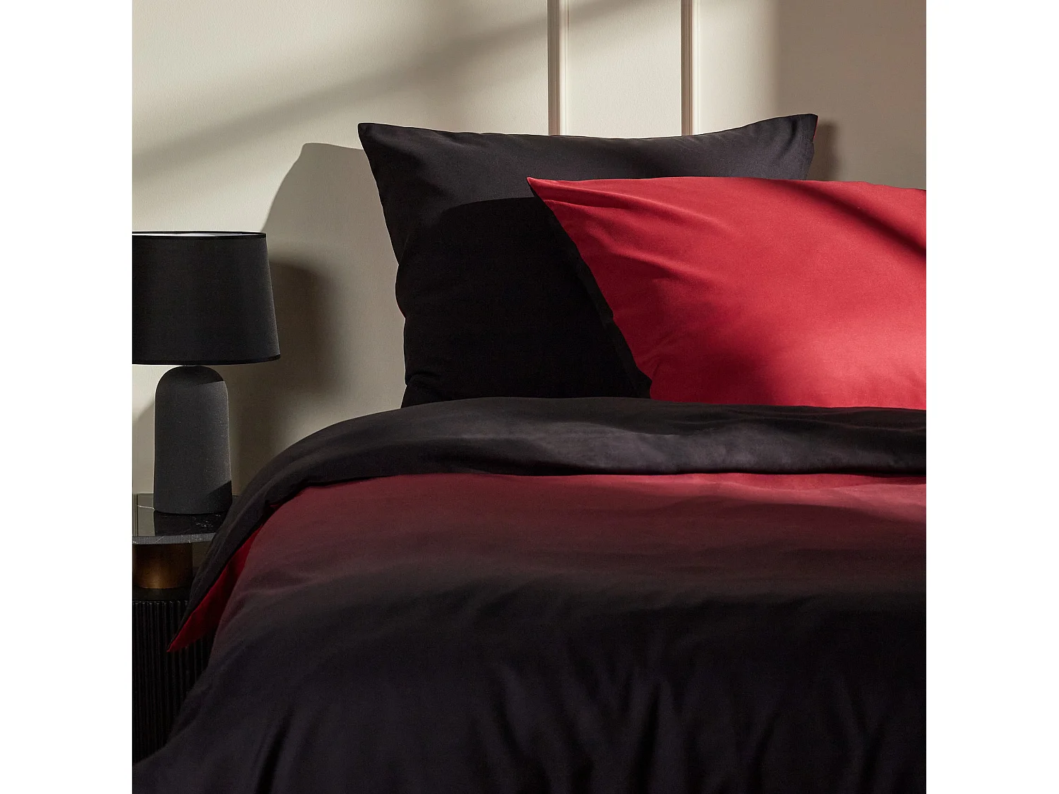 Mikrofaser-Bettwäsche Papavero mittelrot 160x200