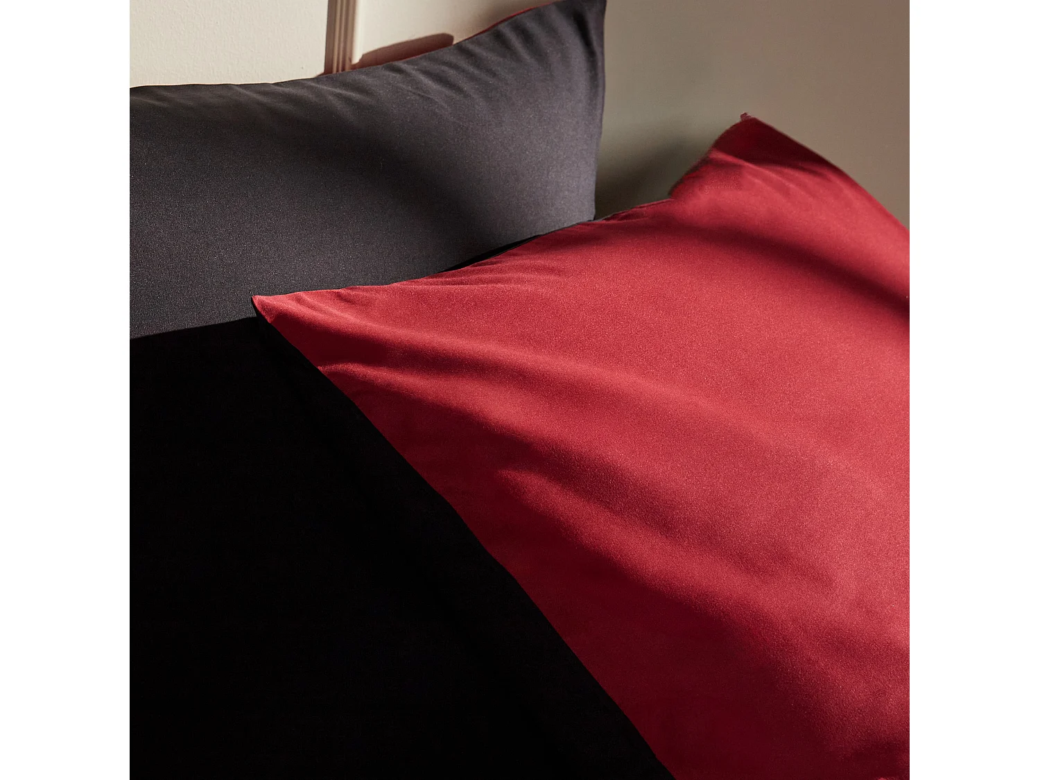 Mikrofaser-Bettwäsche Papavero mittelrot 160x200