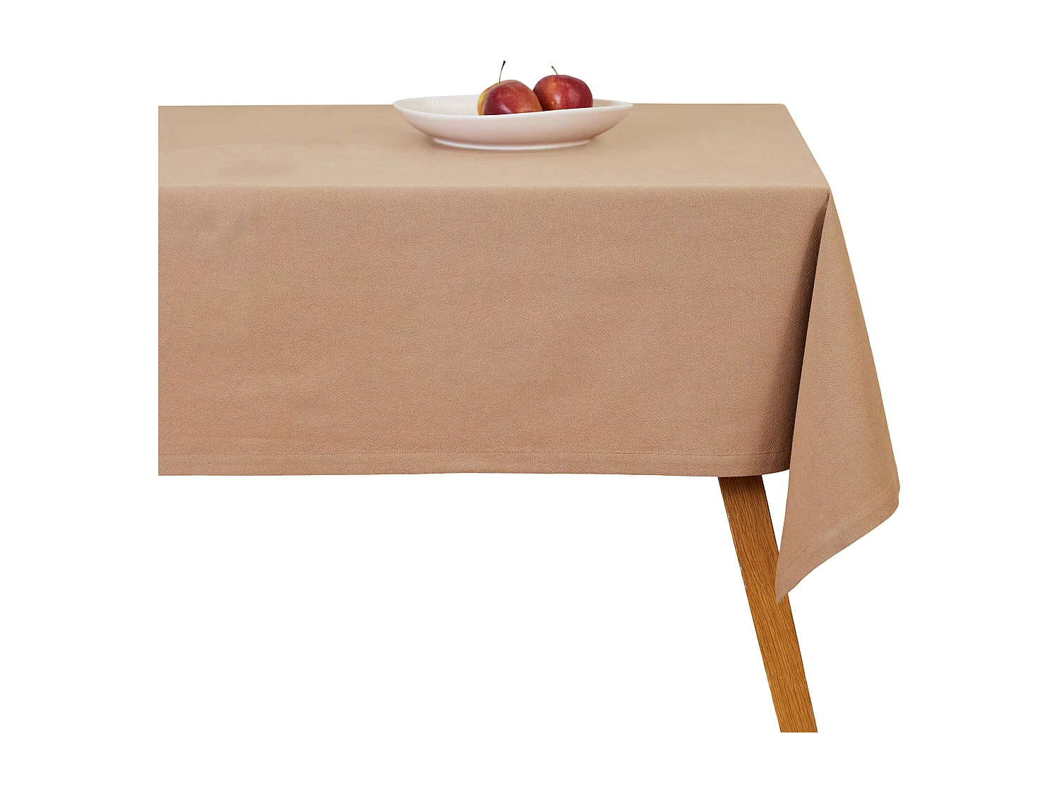 Baumwolltischdecke Campos mittleres Beige Ø160 cm