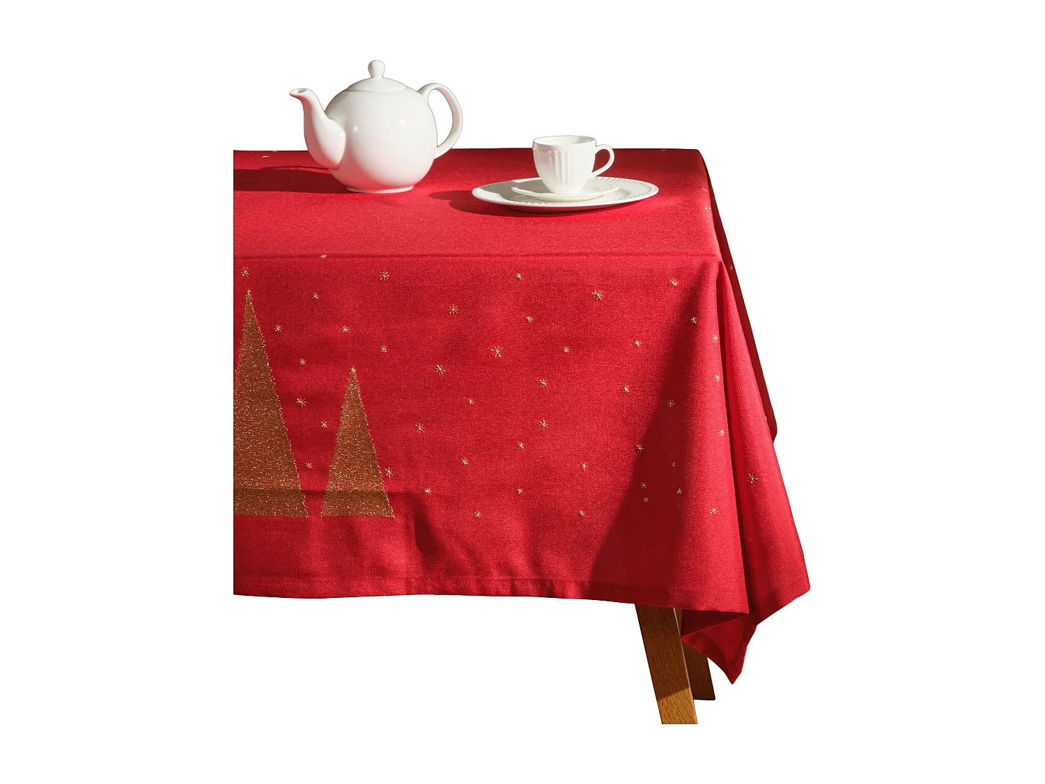 Tischtuch Navario mittelrot 150 x 220