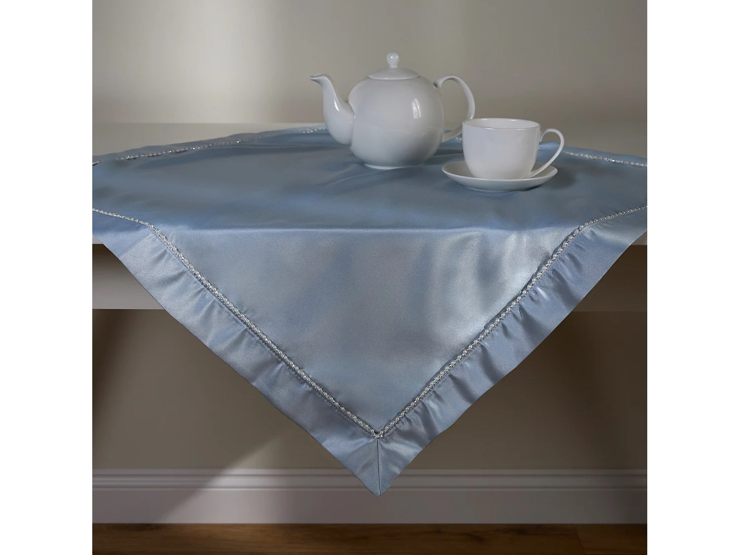 Kleines Tischtuch Alvio Hellblau 80x80