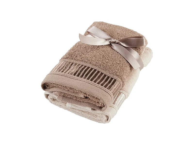 Badetuch-Set Alicanty 30x50cm Dunkelbeige