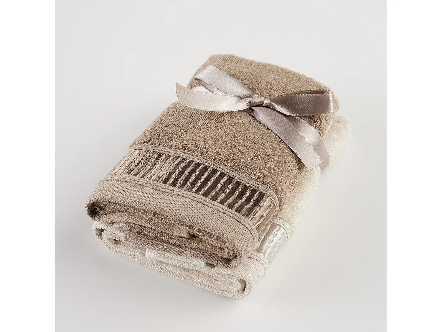 Badetuch-Set Alicanty 30x50cm Dunkelbeige