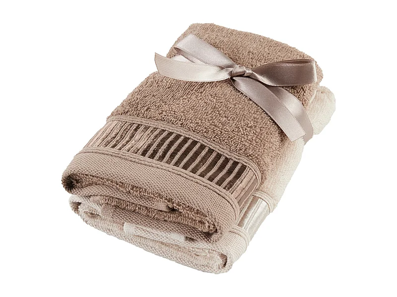 Badetuch-Set Alicanty 30x50cm Dunkelbeige