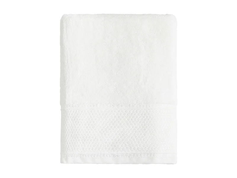 Handtuch aus ägyptischer Baumwolle Destello mittelweiß 70x130