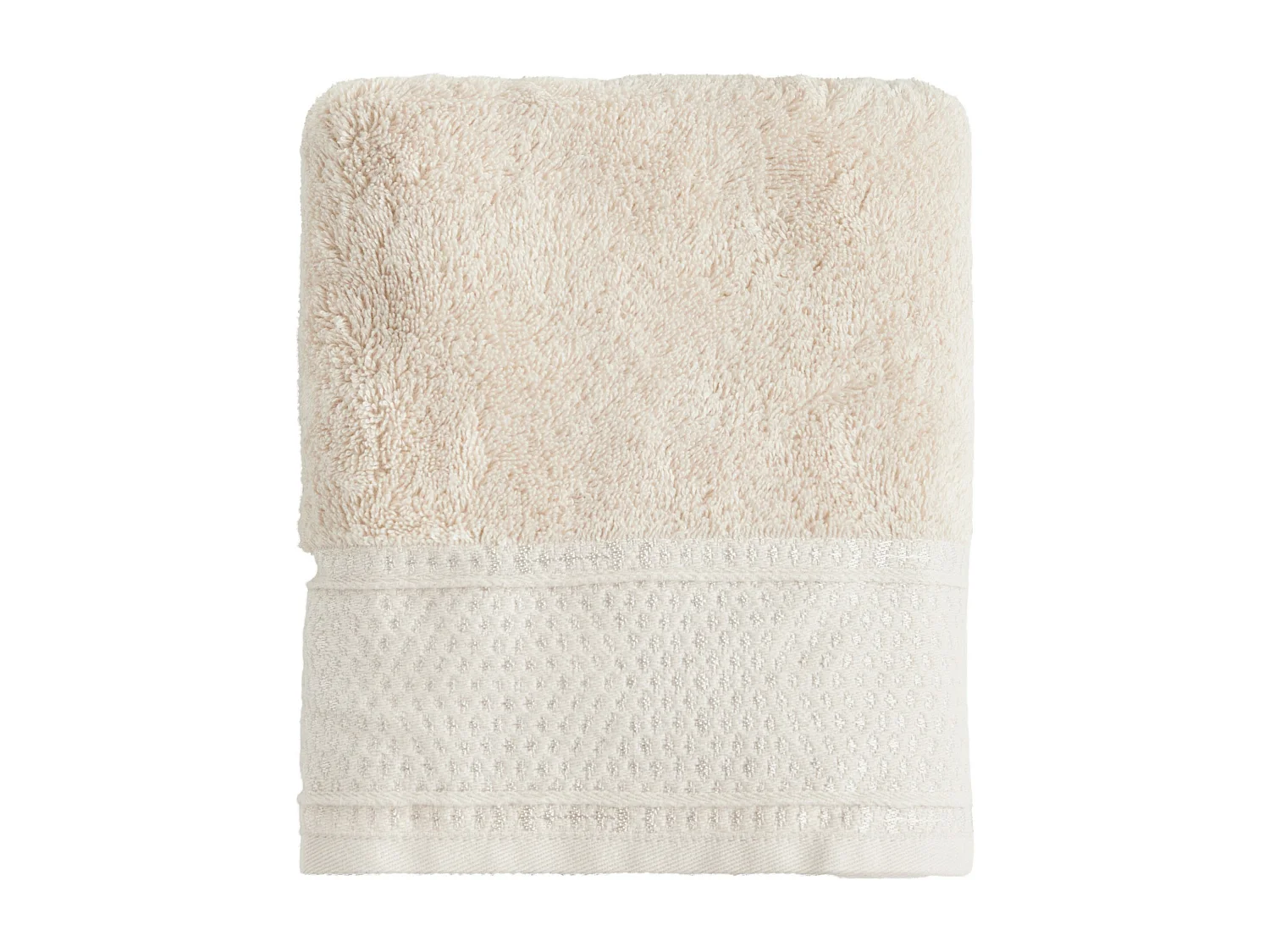 Handtuch aus ägyptischer Baumwolle Destello hellbeige 50x90