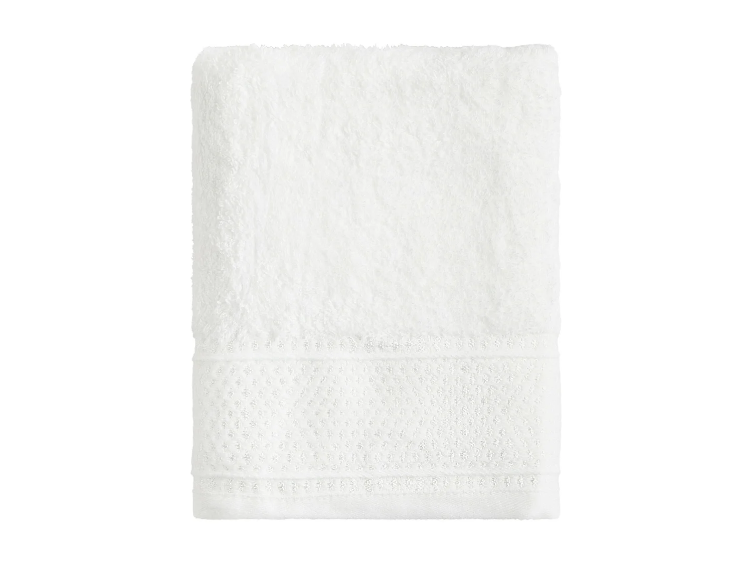 Handtuch aus ägyptischer Baumwolle Destello mittelweiß 50x90