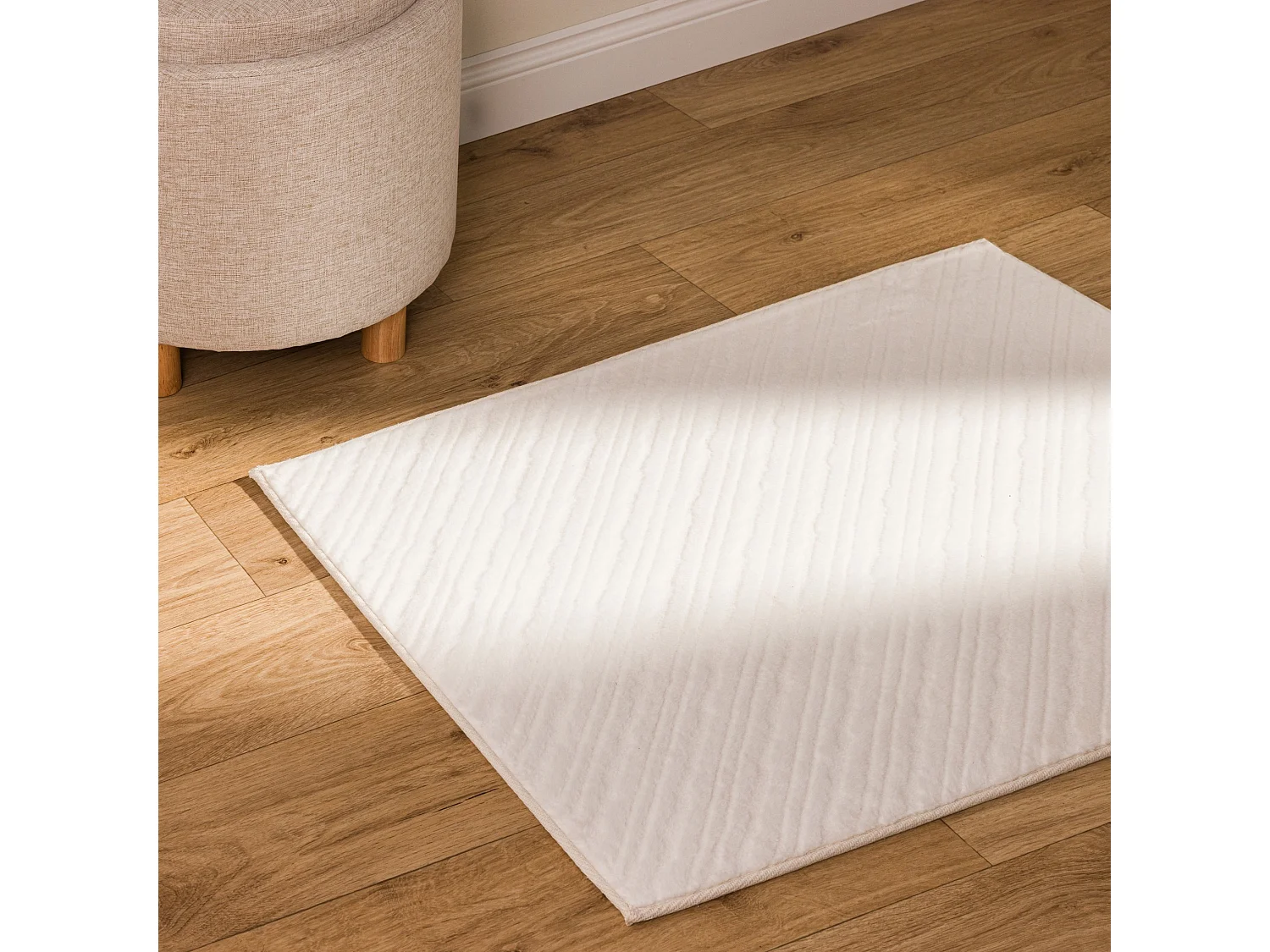 Badteppich Pufos mittel ecru 60x80